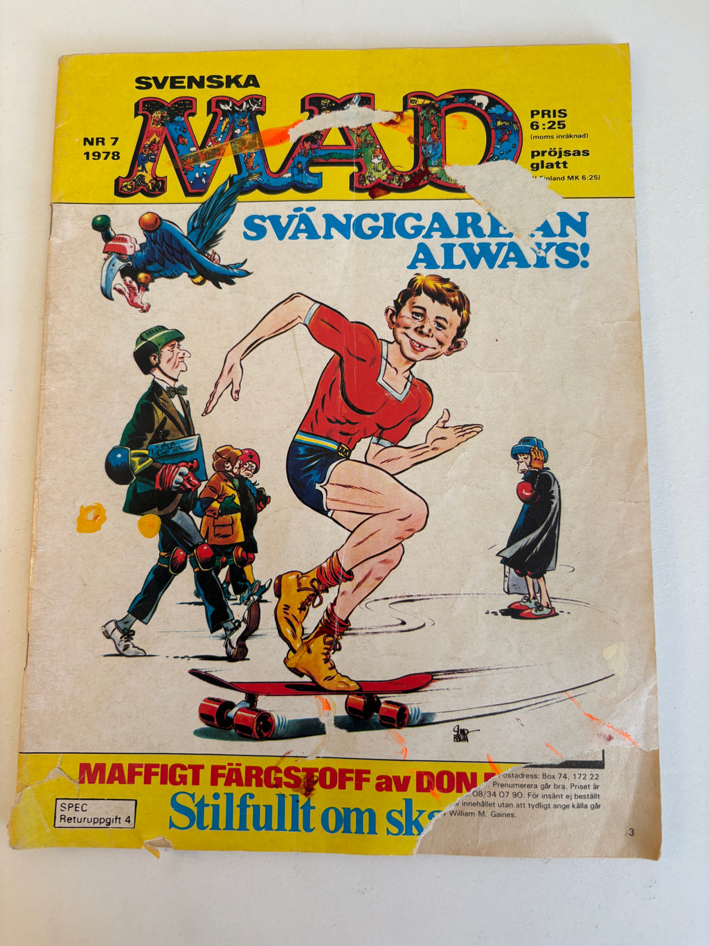 Tio st vintage seriealbum av Svenska MAD.