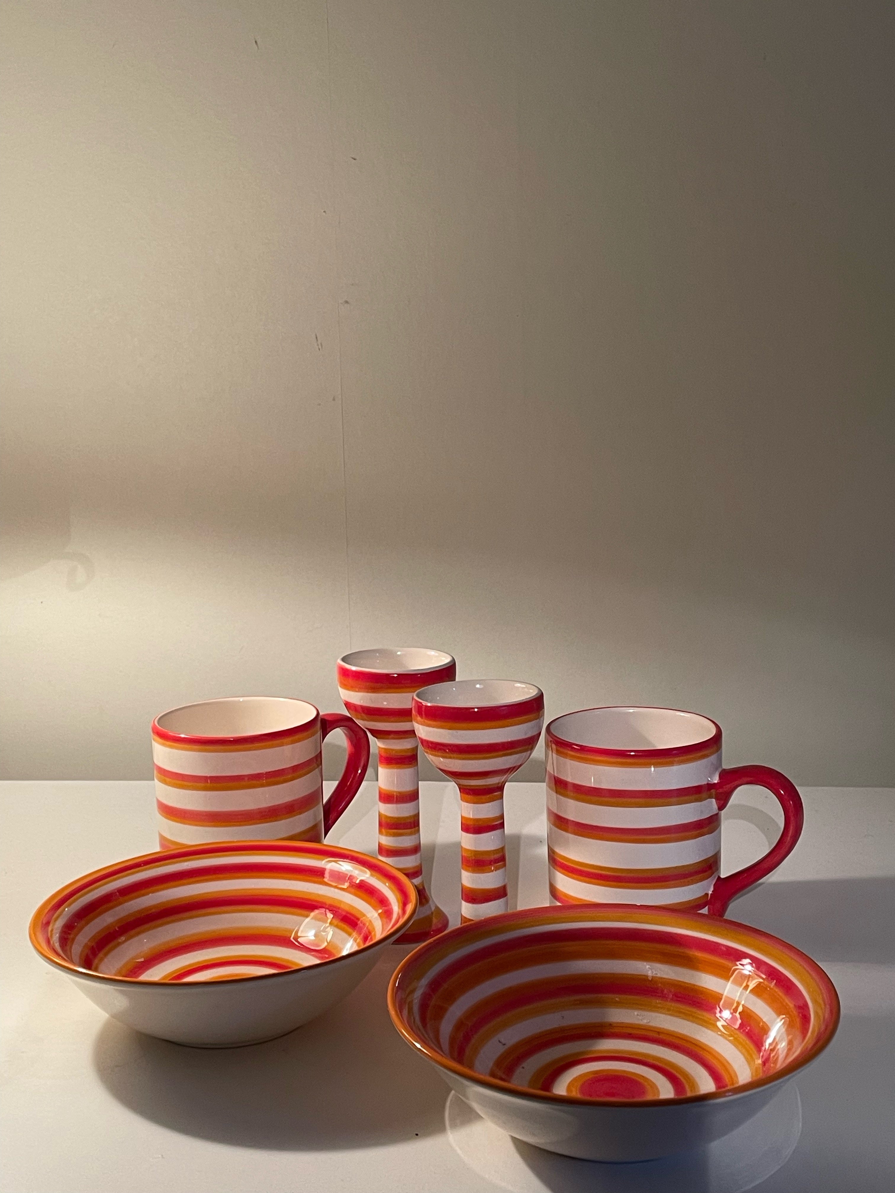 Frukost set med retro känsla för två personer.
