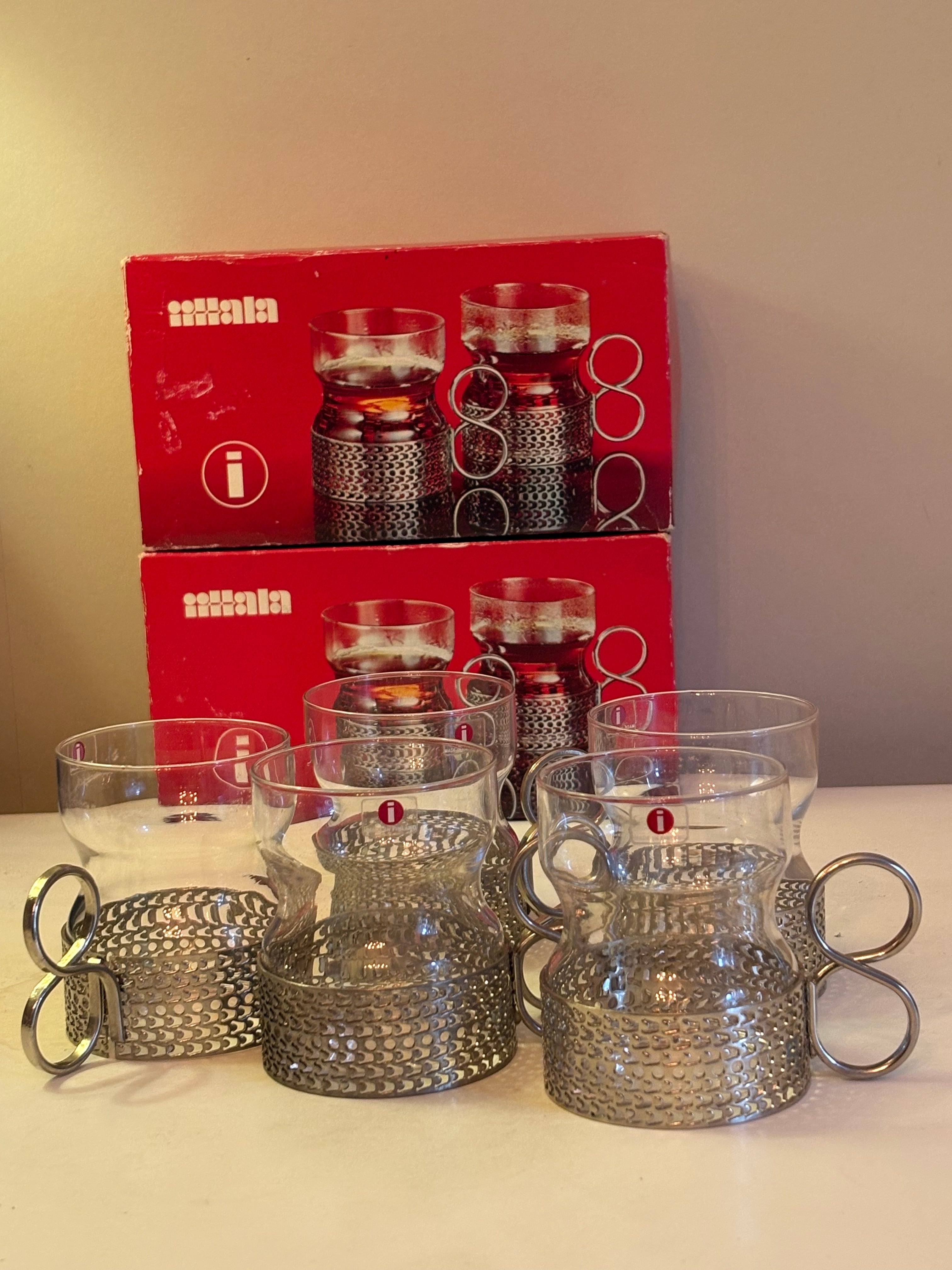 Vackra vintage glas från Iittala ” TSAIIKA” Design utav Timo Sarpaneva 1950/60 tal.