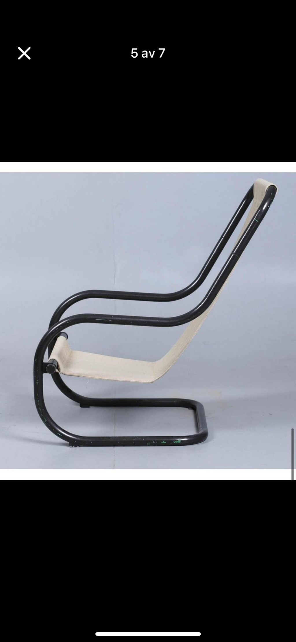 Fin vintage stålrörsfåtölj från 1968 ” Lammhults S70-6 designad utav Börge Lindau och Bo Lindecrantz.