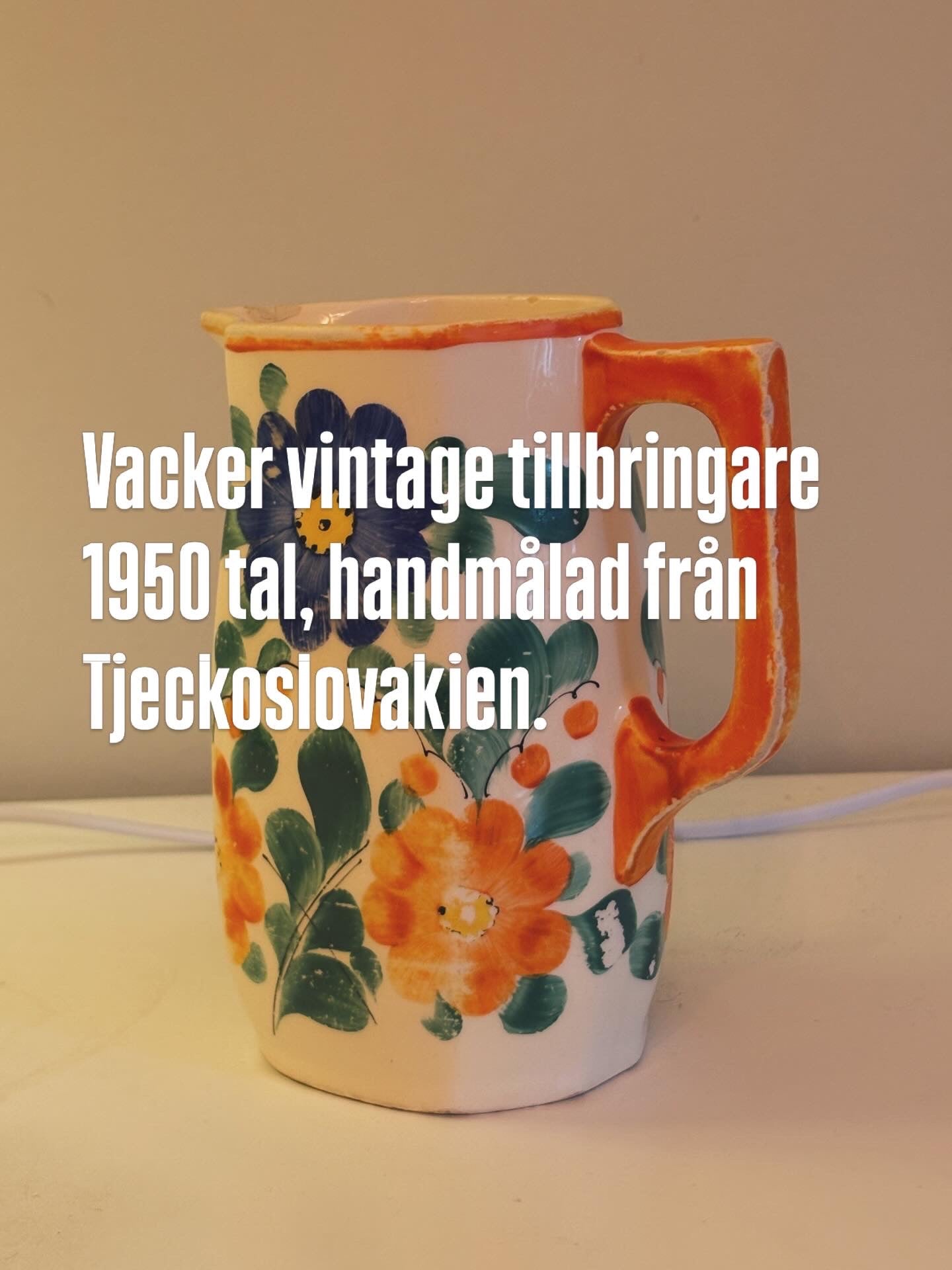 Vacker vintage tillbringare i keramik 1950 tal.