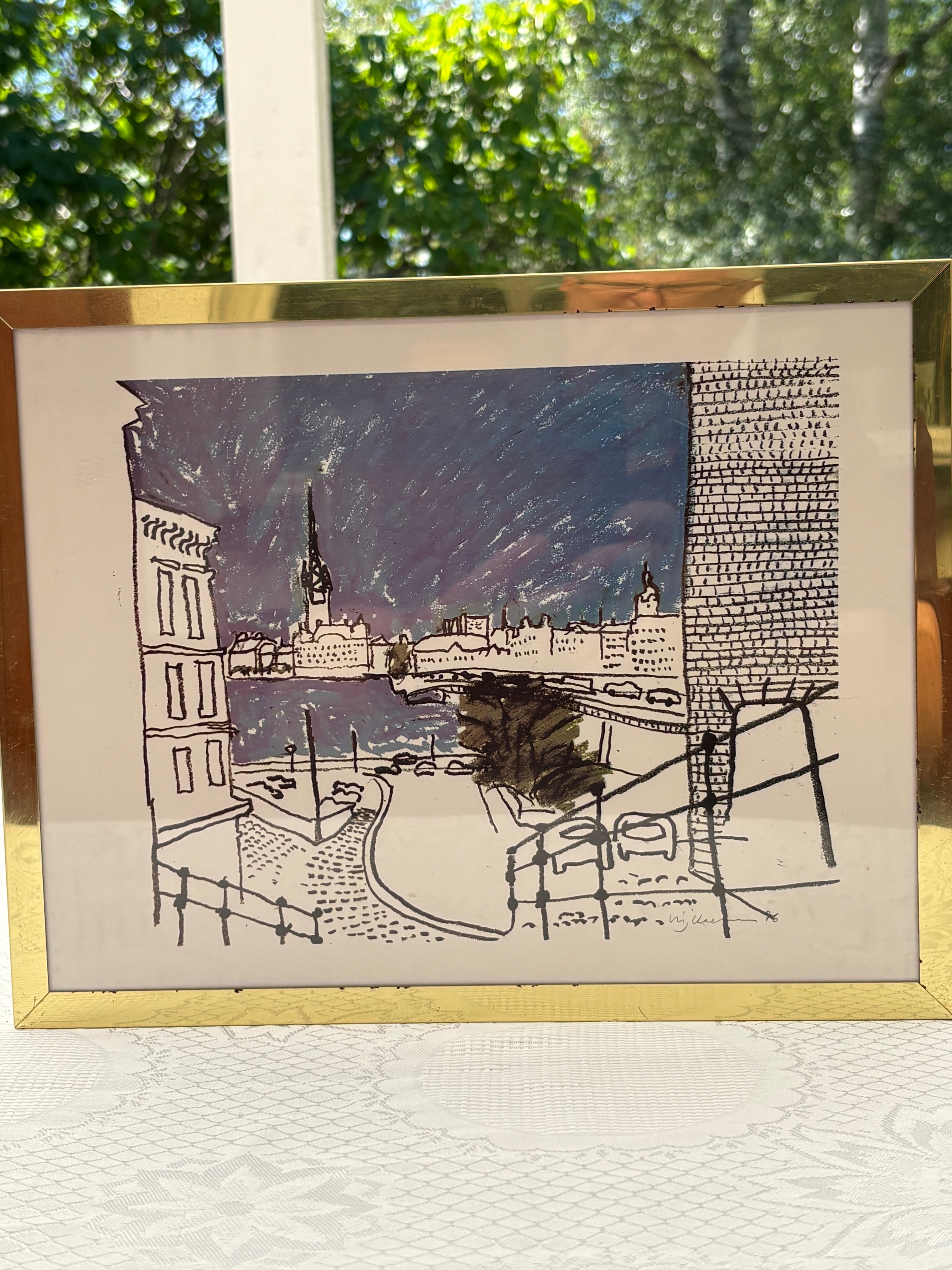 Fyra st vackra grafiska blad med fina motiv från Stockholm i nyskick.