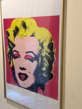 Andy Warhol inspirerad konst, tryck. Porträtt av Marilyn Monroe 1993. Andy Warhol foundation loggan finns.