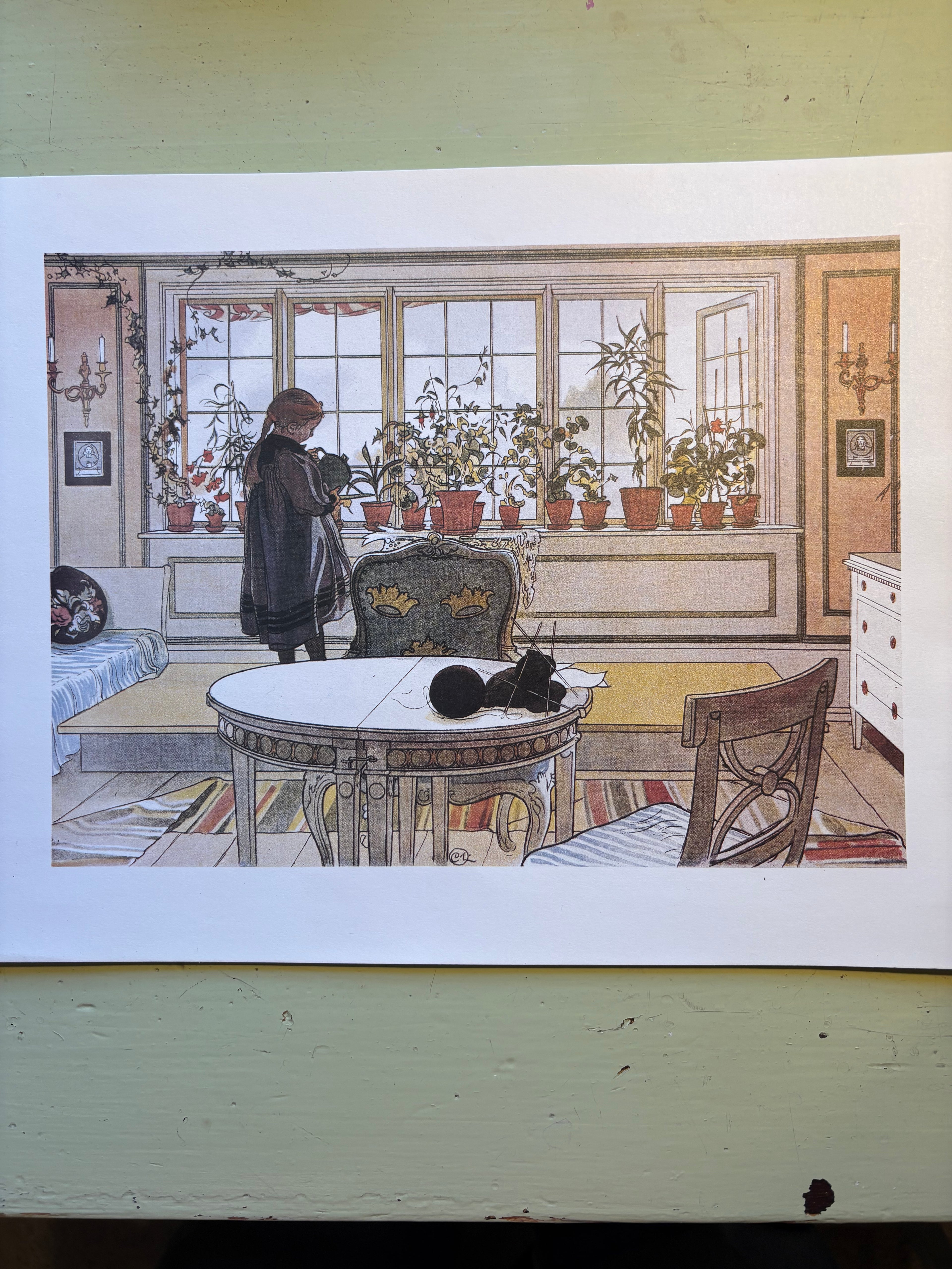 Fyra st vackra reproduktioner utav Carl Larsons verk.