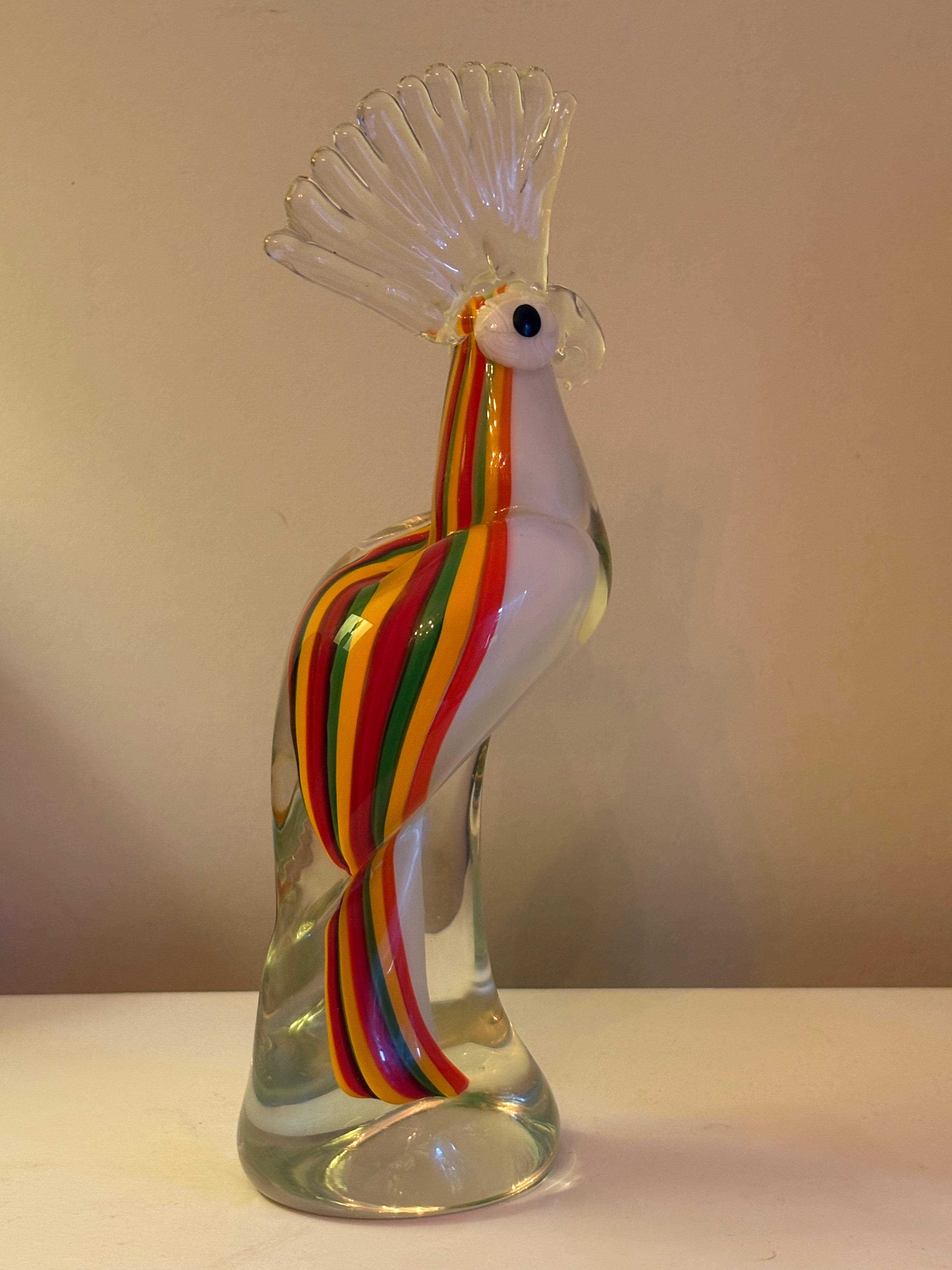 Vacker vintage glaskonst från Muurano glas i Venedig i nyskick.