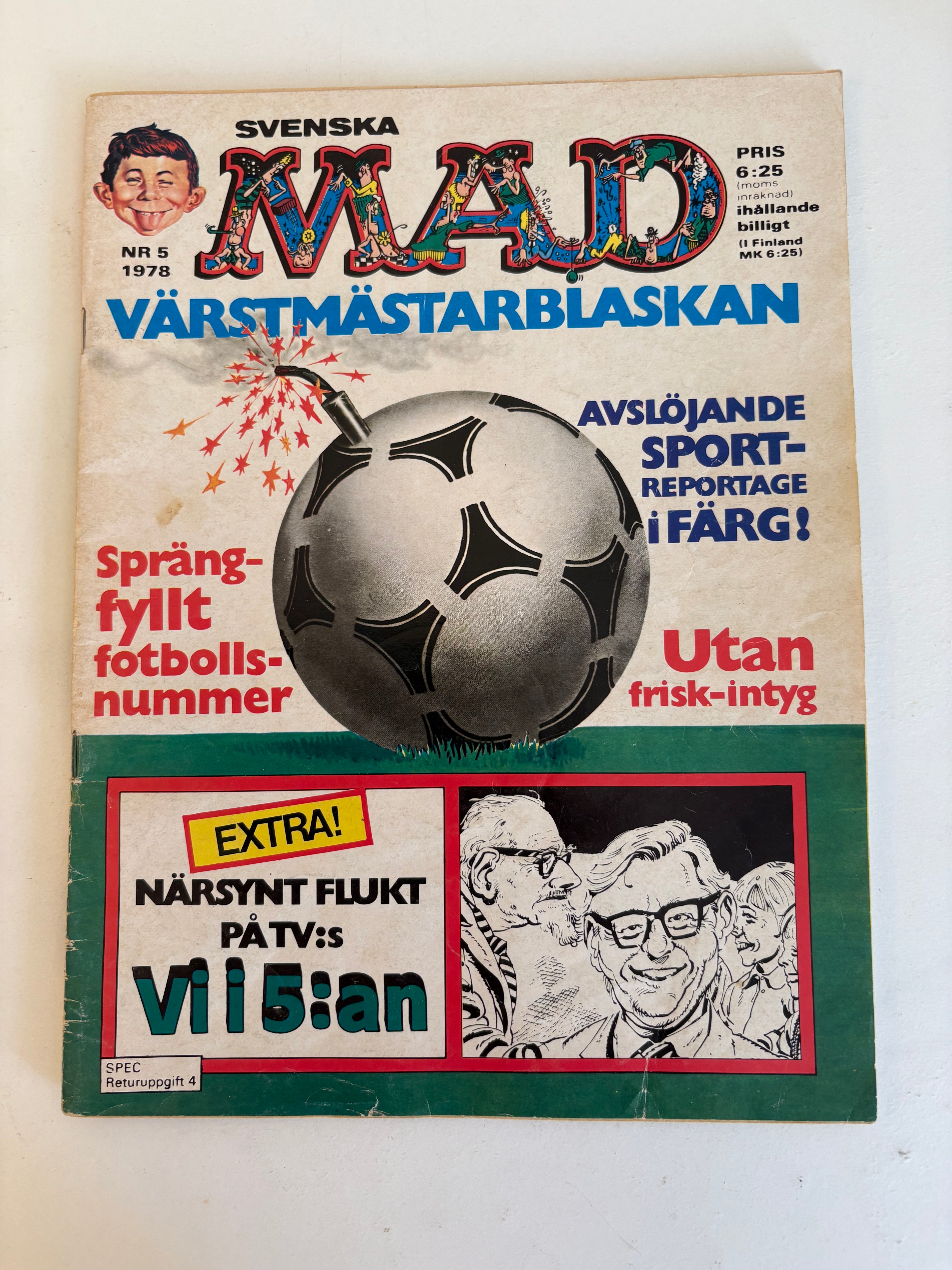 Tio st vintage seriealbum av Svenska MAD.
