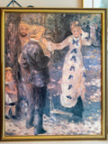 Vacker reproduktion utav Pierre August Renoir’s målning ” The swing” målad i olja på duk med fin ram.