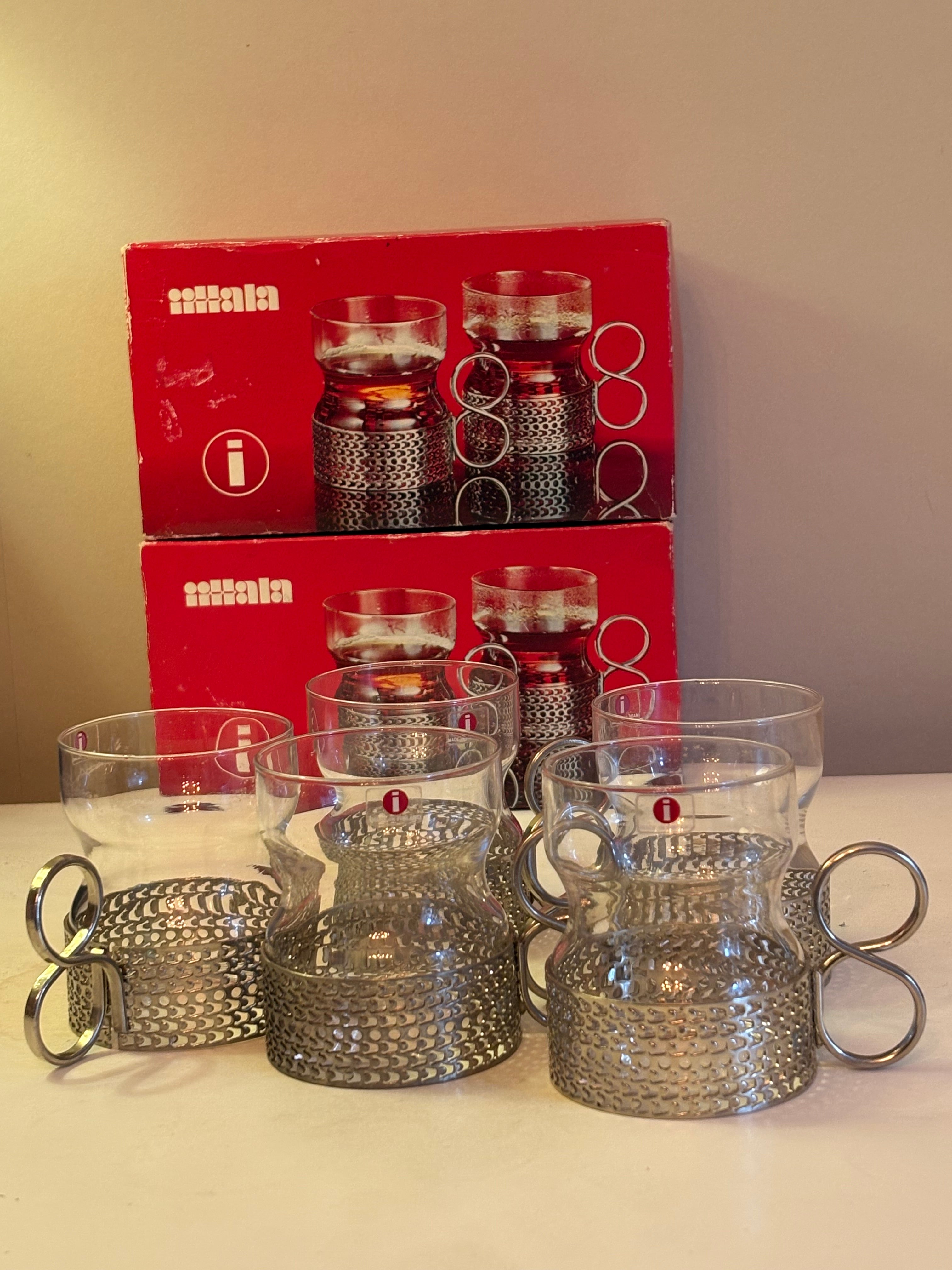Vackra vintage glas från Iittala ” TSAIIKA” Design utav Timo Sarpaneva 1950/60 tal.