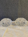 Två st vackra kristall hallon i nyskick.