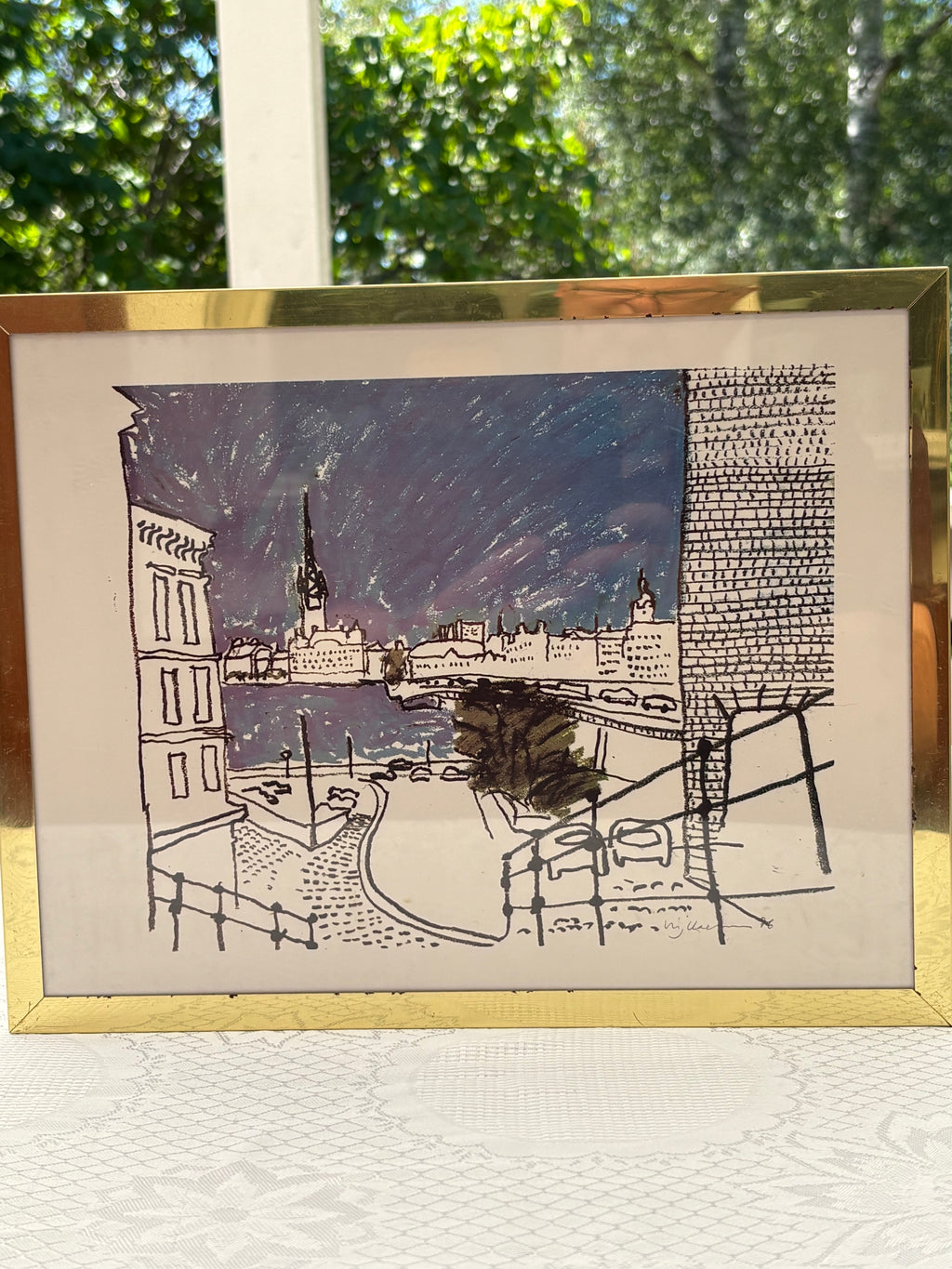 Fyra st vackra grafiska blad med fina motiv från Stockholm i nyskick.