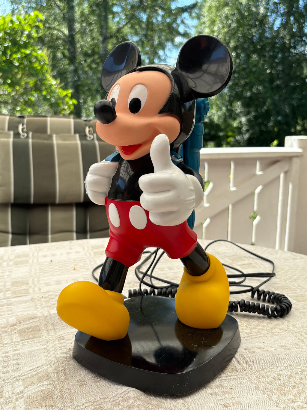 Retro telefon 1980 tal. Micky Maus från TYCO. 1980 talets mest eftertraktade Disney telefon i fint skick.