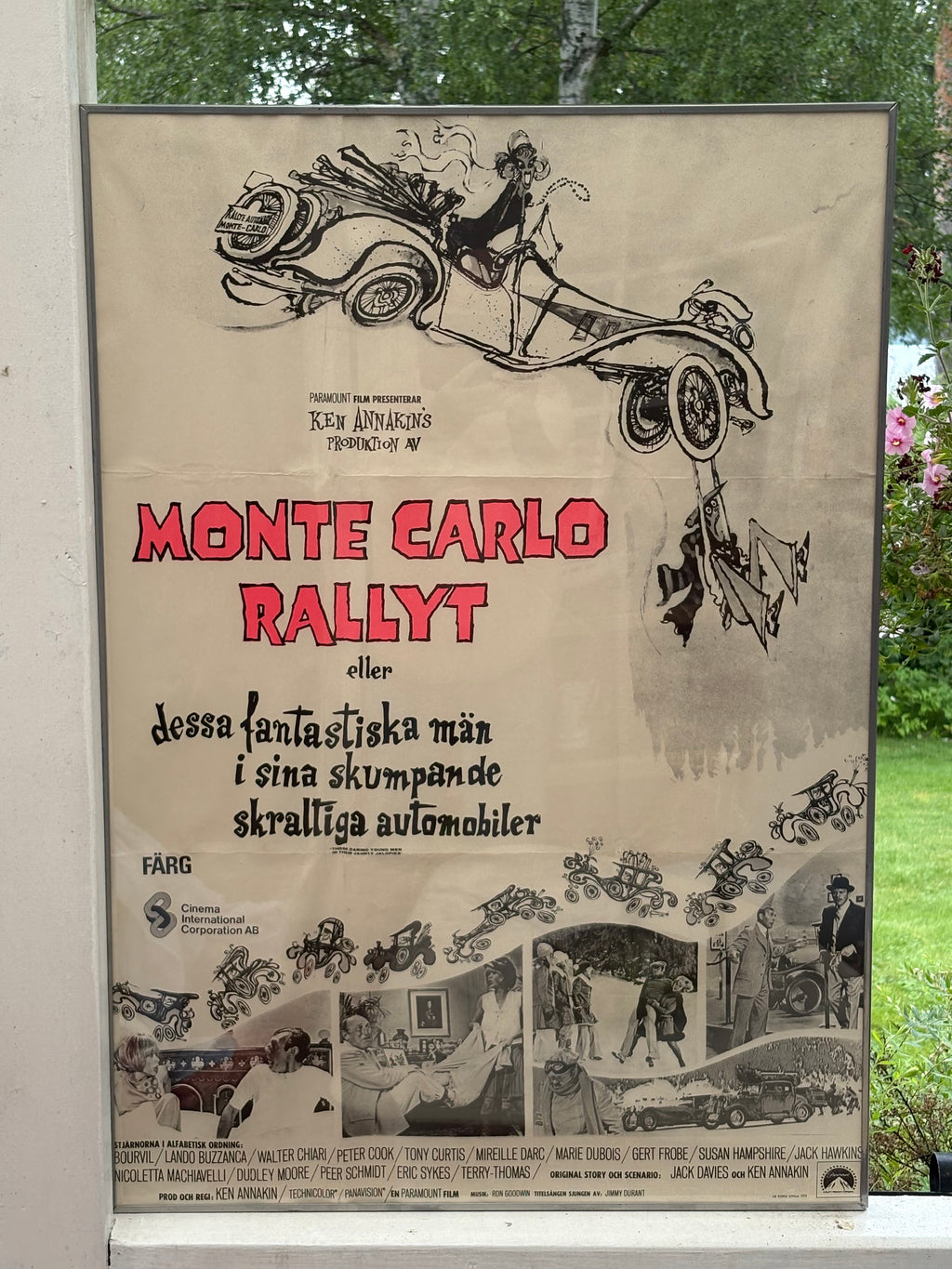 Original Movie Poster från filmen Monte Carlo Rallyt 1960/70 tal.