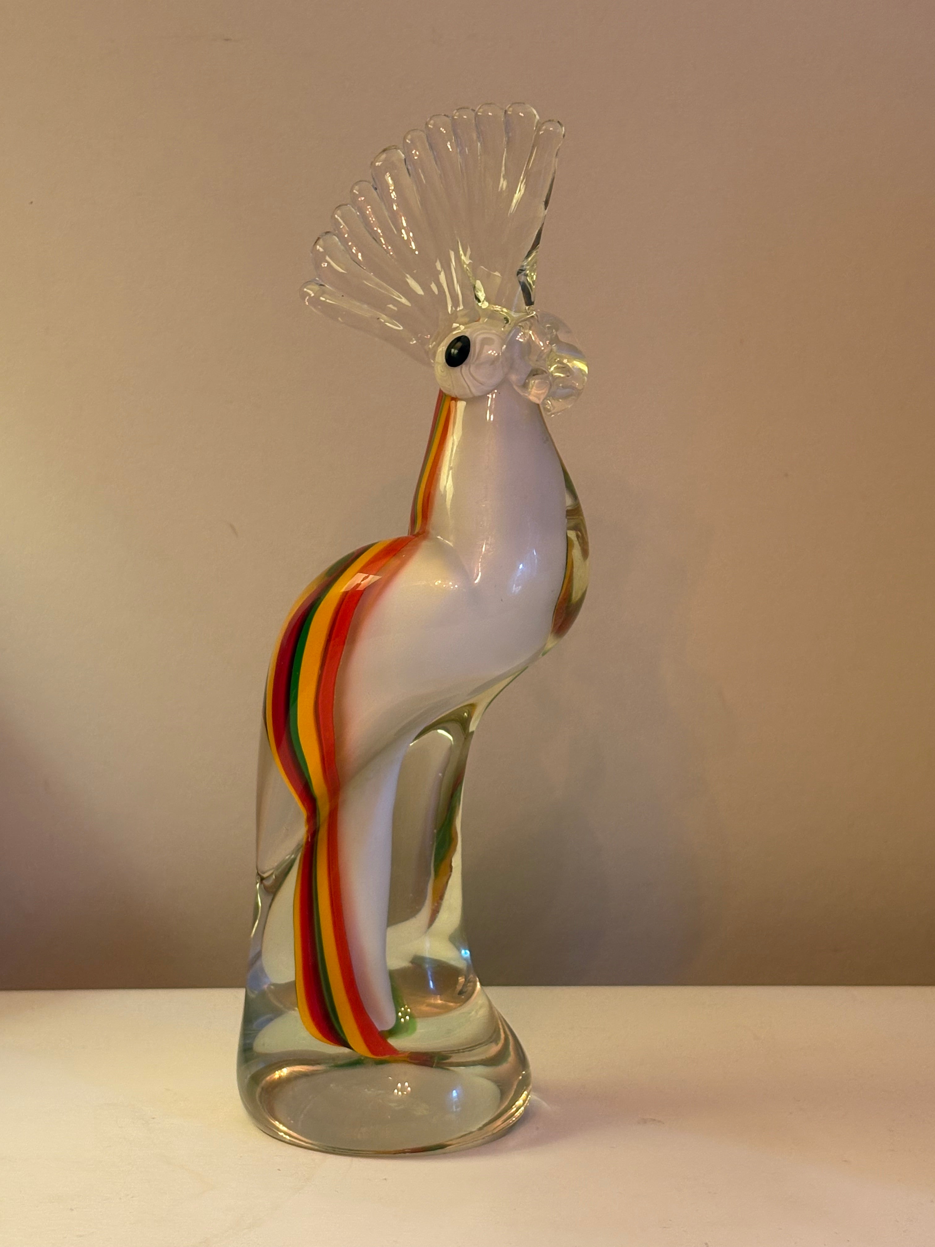 Vacker vintage glaskonst från Muurano glas i Venedig i nyskick.