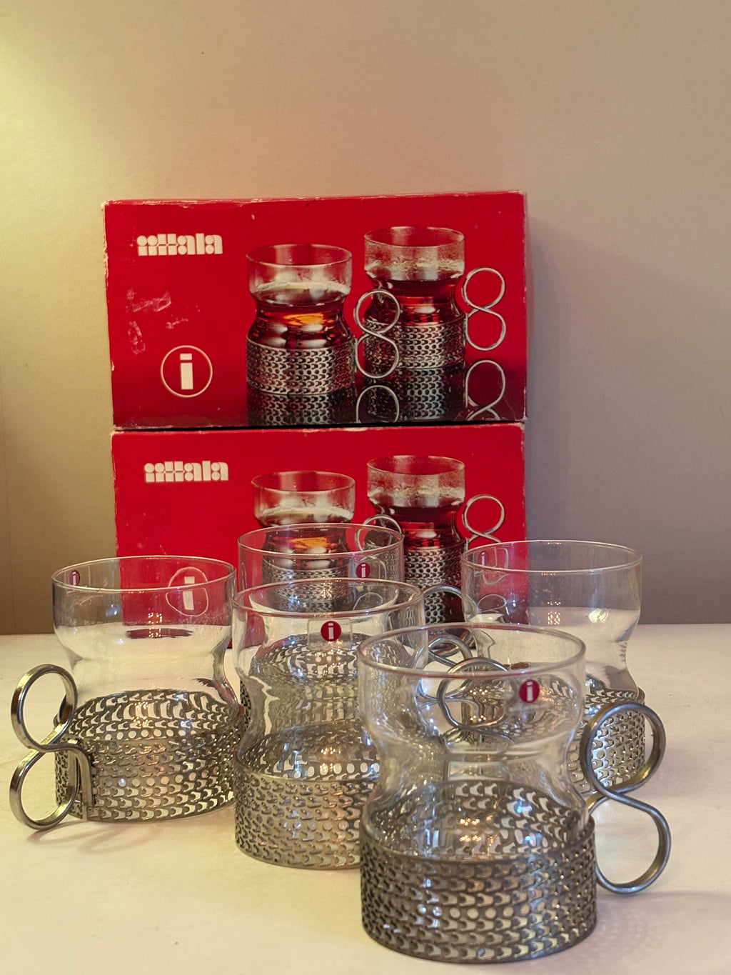 Vackra vintage glas från Iittala ” TSAIIKA” Design utav Timo Sarpaneva 1950/60 tal.