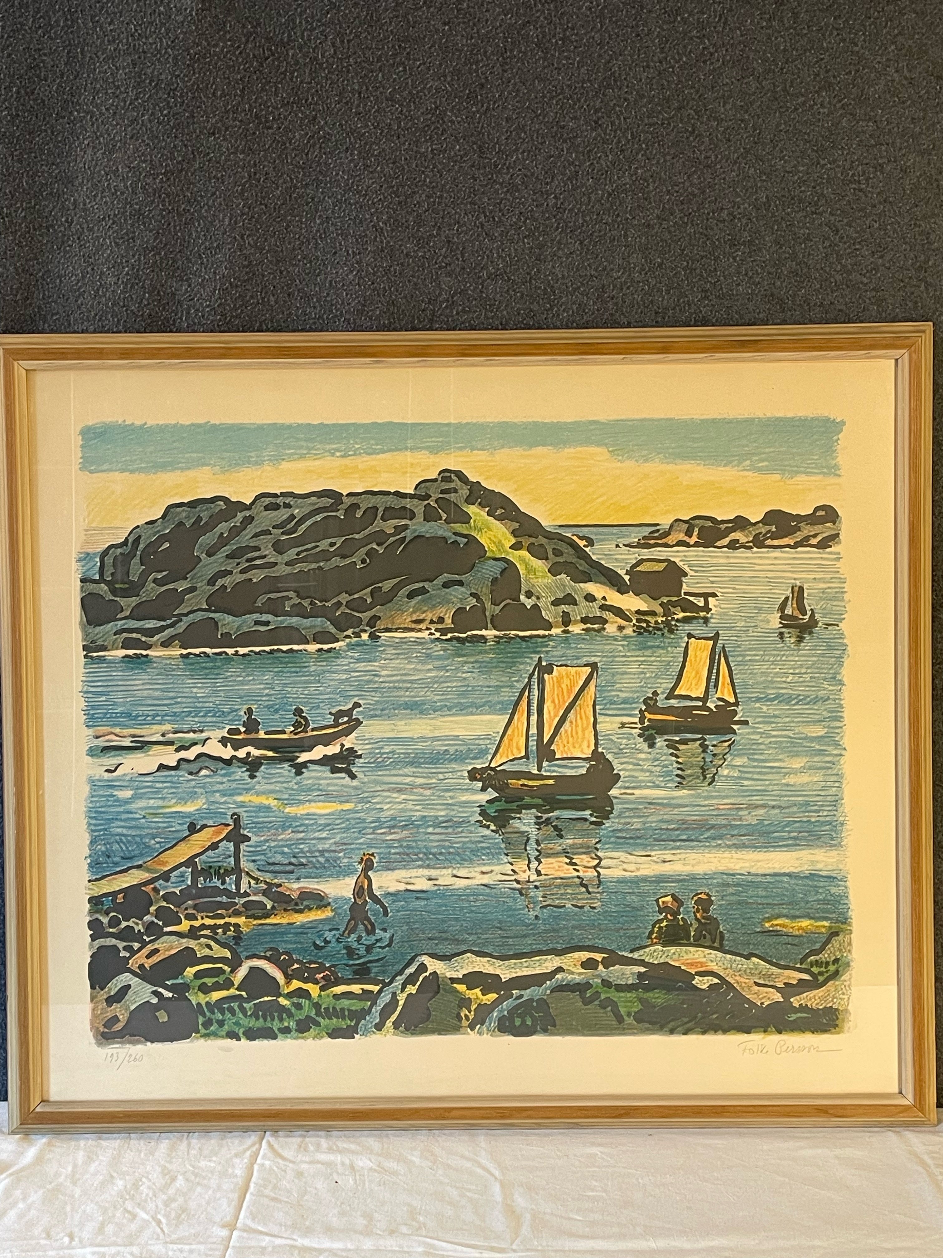Fin litografi utav konstnären Folke Persson.
