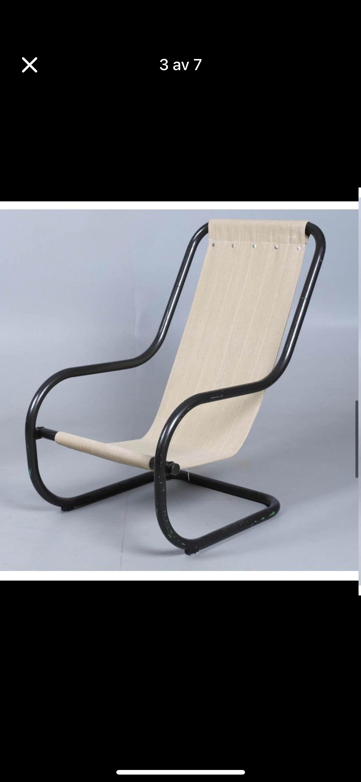 Fin vintage stålrörsfåtölj från 1968 ” Lammhults S70-6 designad utav Börge Lindau och Bo Lindecrantz.