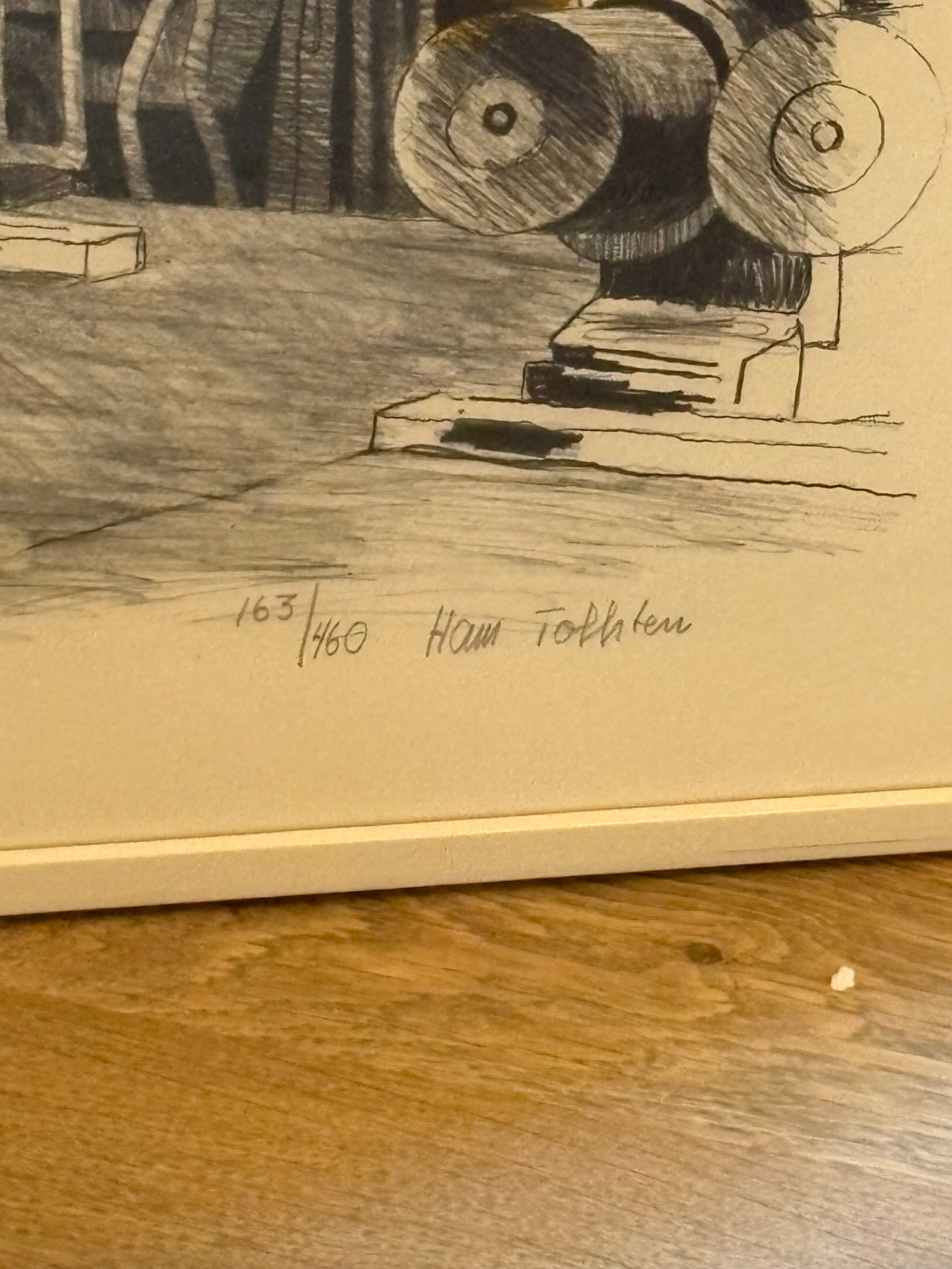 Stor färg litografi, 136/460 utav Borlänge konstnären Hans Tollsten.