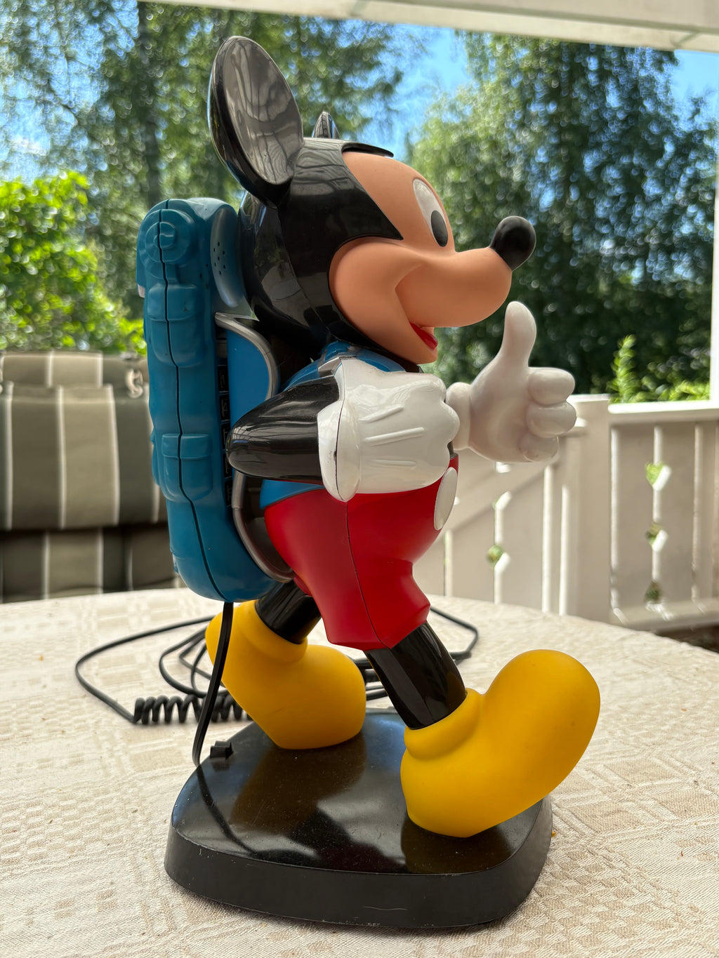 Retro telefon 1980 tal. Micky Maus från TYCO. 1980 talets mest eftertraktade Disney telefon i fint skick.
