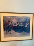 Evert Taube akvarell , Tango  i Dolores från 1914. Tryck från 1965.