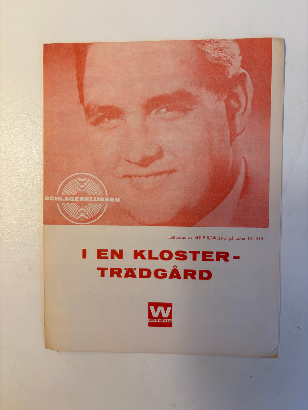 Vintage nothäften från Schlager klubben i fint skick.