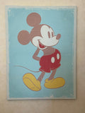 Fin retro canvas tavla / tryck utav Musse Pigg med fint patinerad duk.