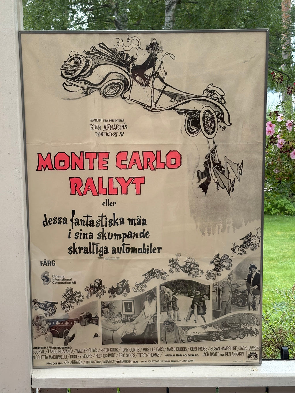 Original Movie Poster från filmen Monte Carlo Rallyt 1960/70 tal.