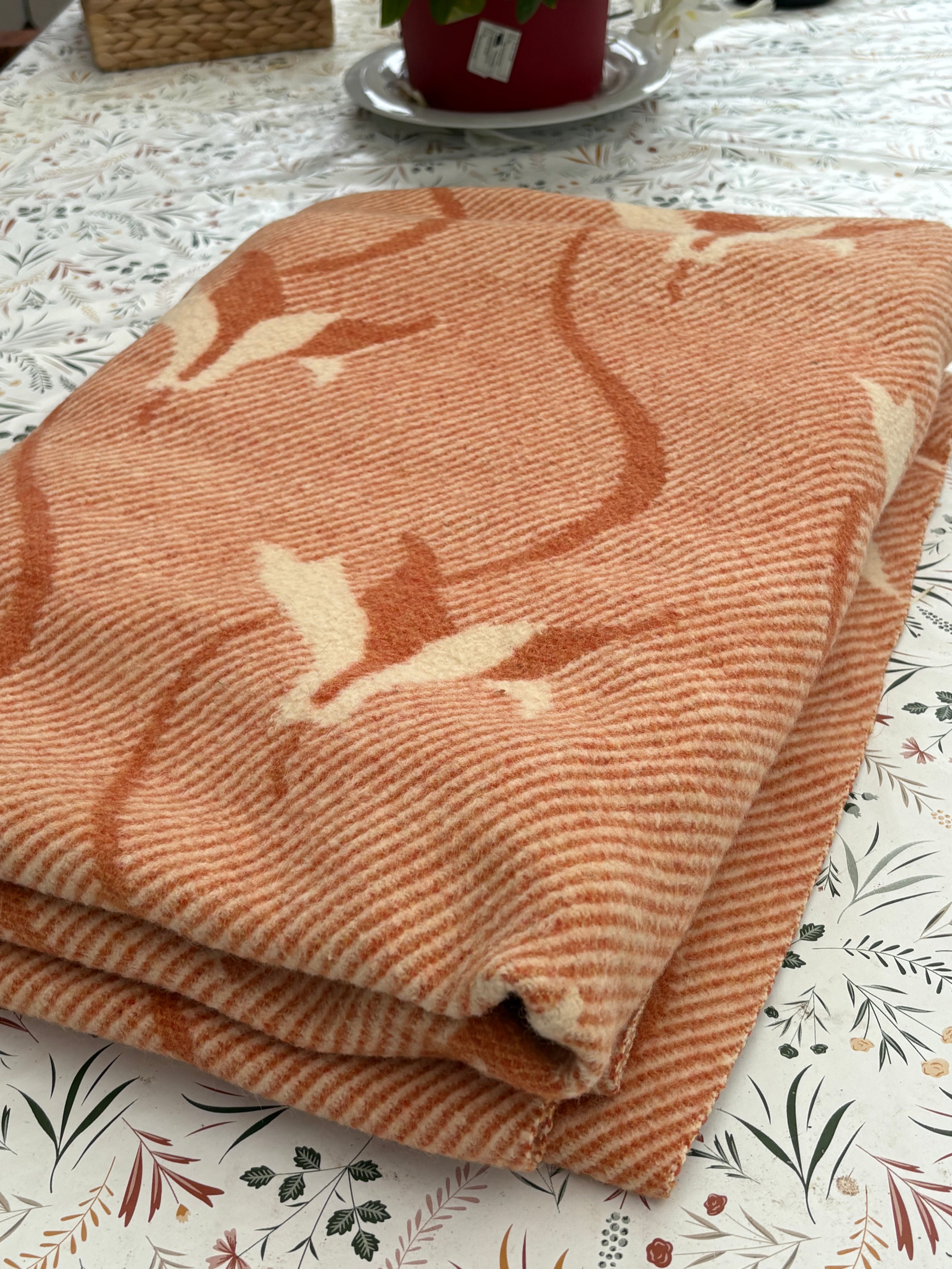 Stor mysig vintage ullpläd i nyskick.