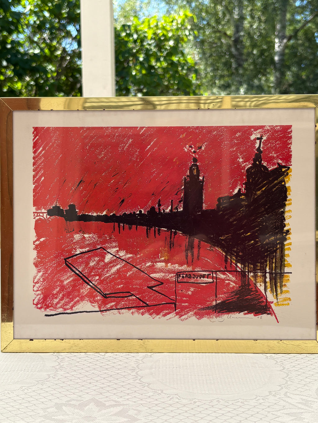 Fyra st vackra grafiska blad med fina motiv från Stockholm i nyskick.
