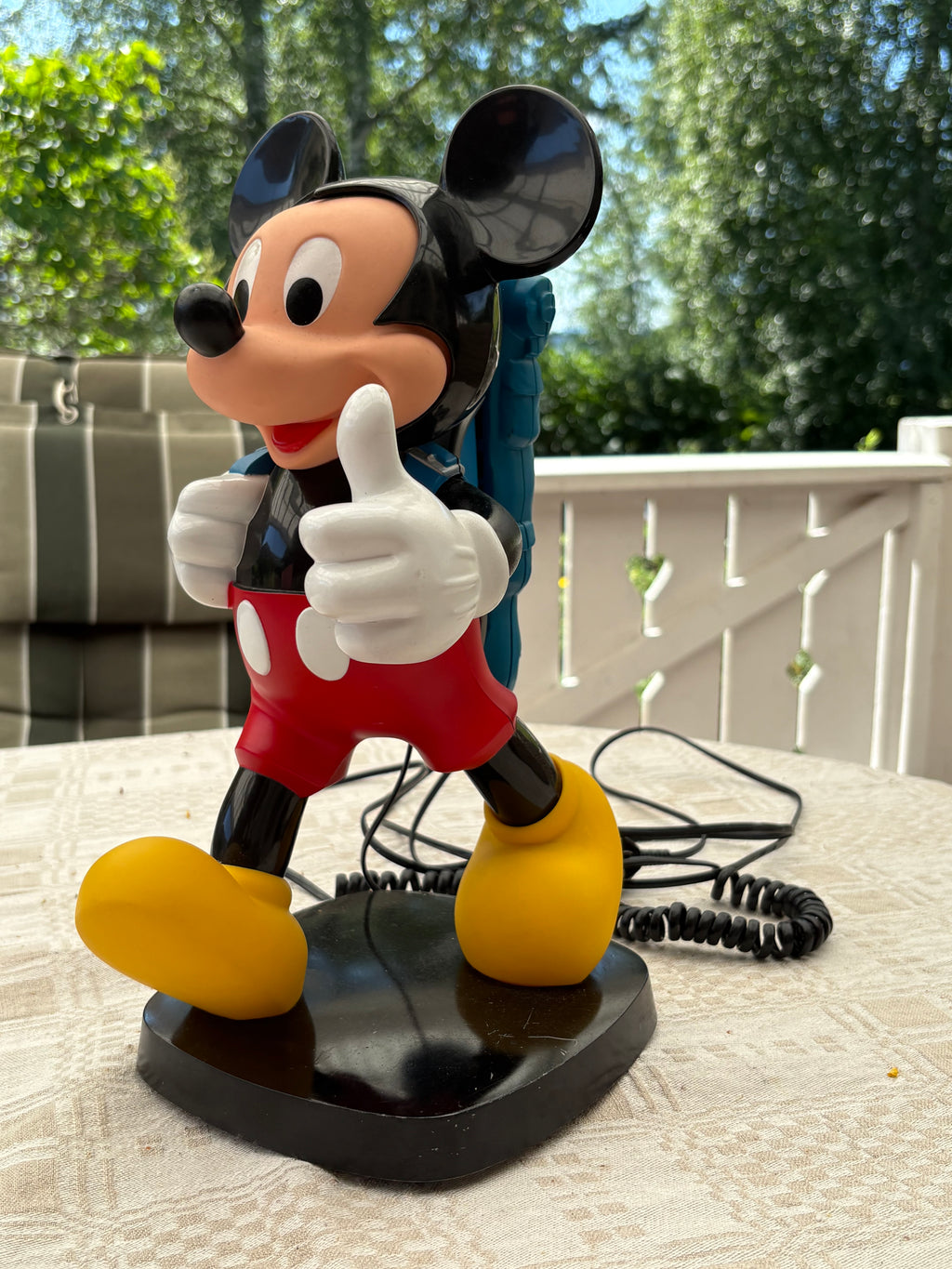 Retro telefon 1980 tal. Micky Maus från TYCO. 1980 talets mest eftertraktade Disney telefon i fint skick.