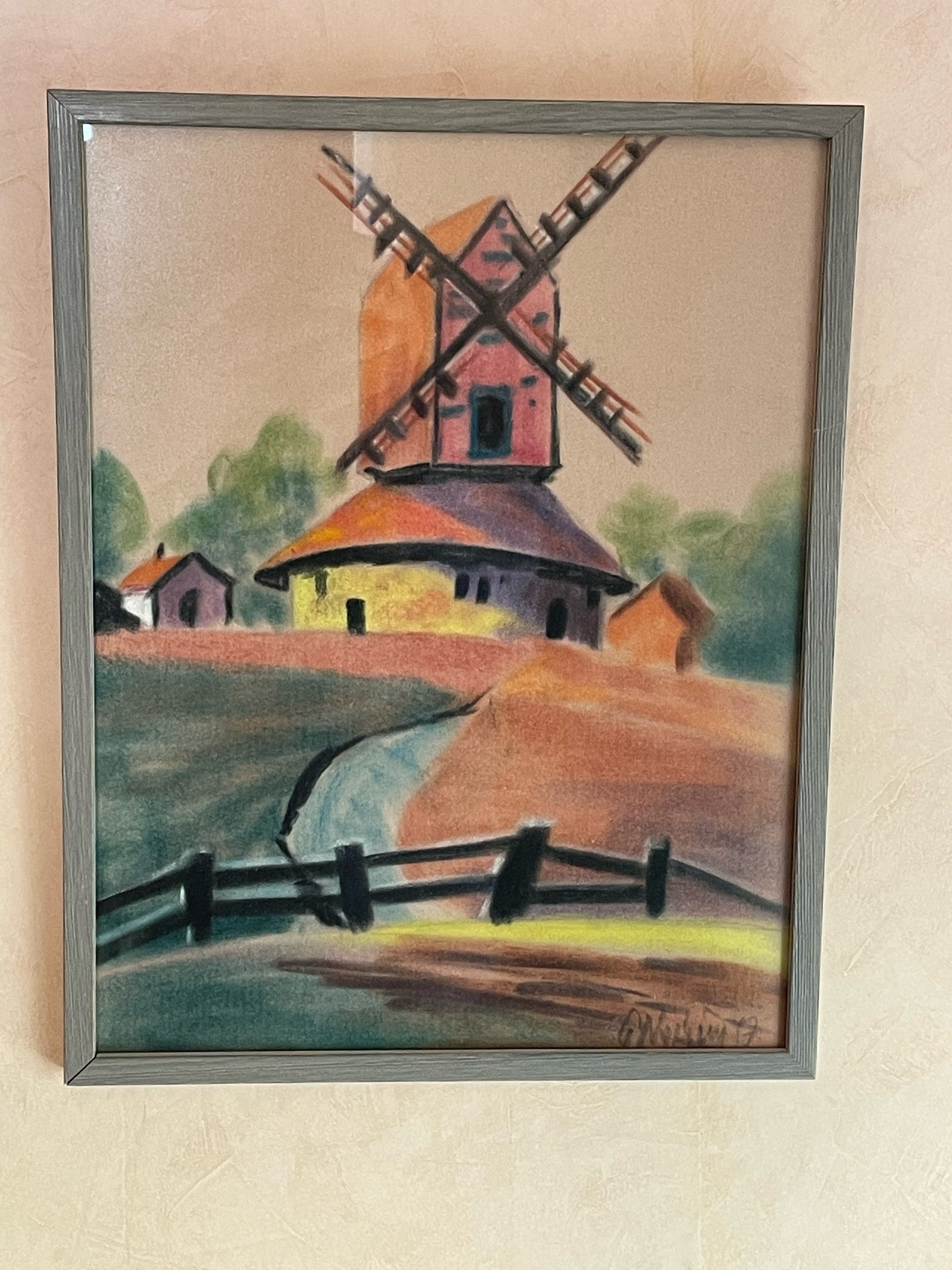 Vacker antik tavla från 1917 utav konstnären Gösta Nyström i mycket fint skick.