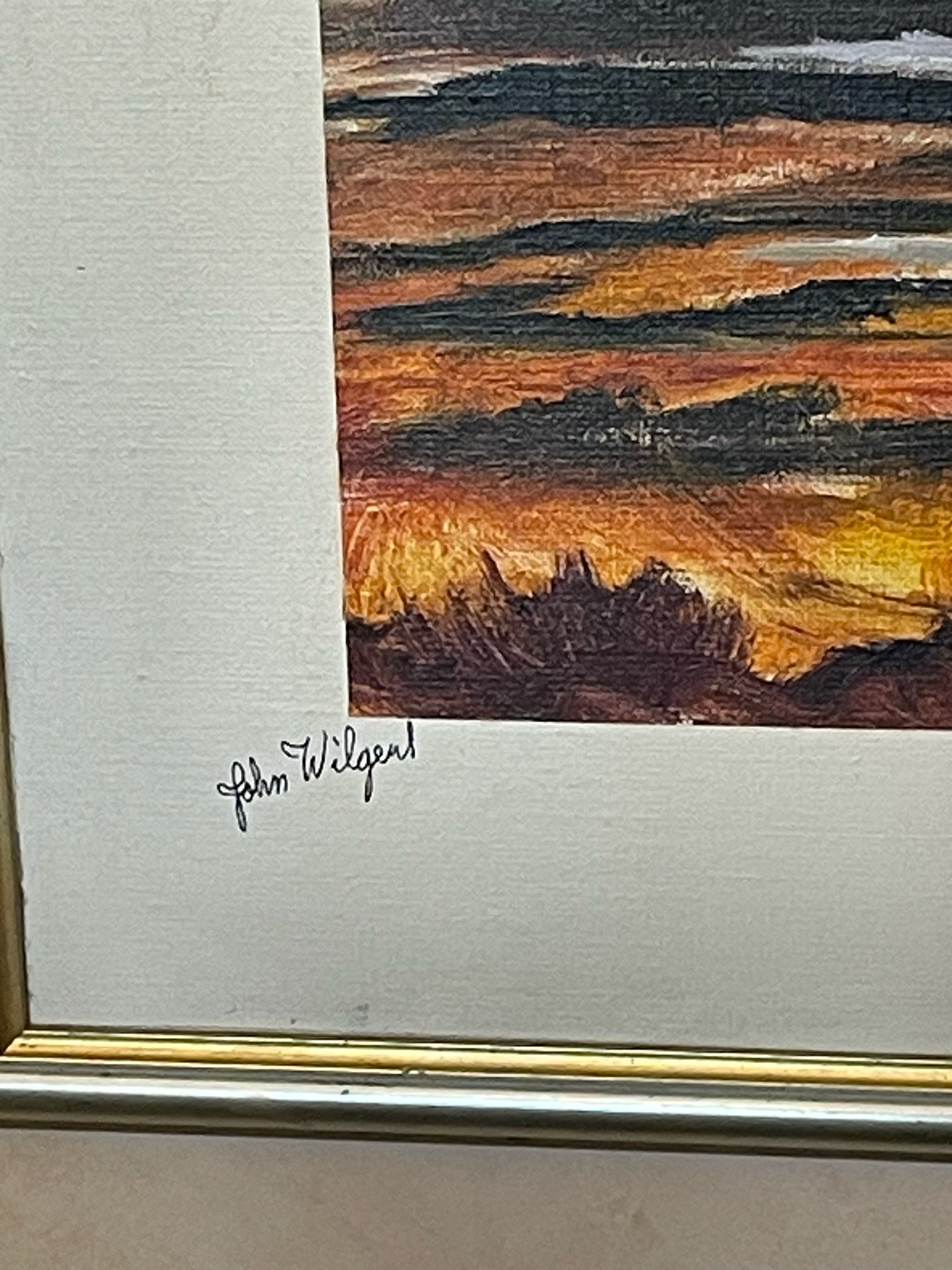 Två st vackra tavlor med fina naturmotiv från konstnären John Wigert.