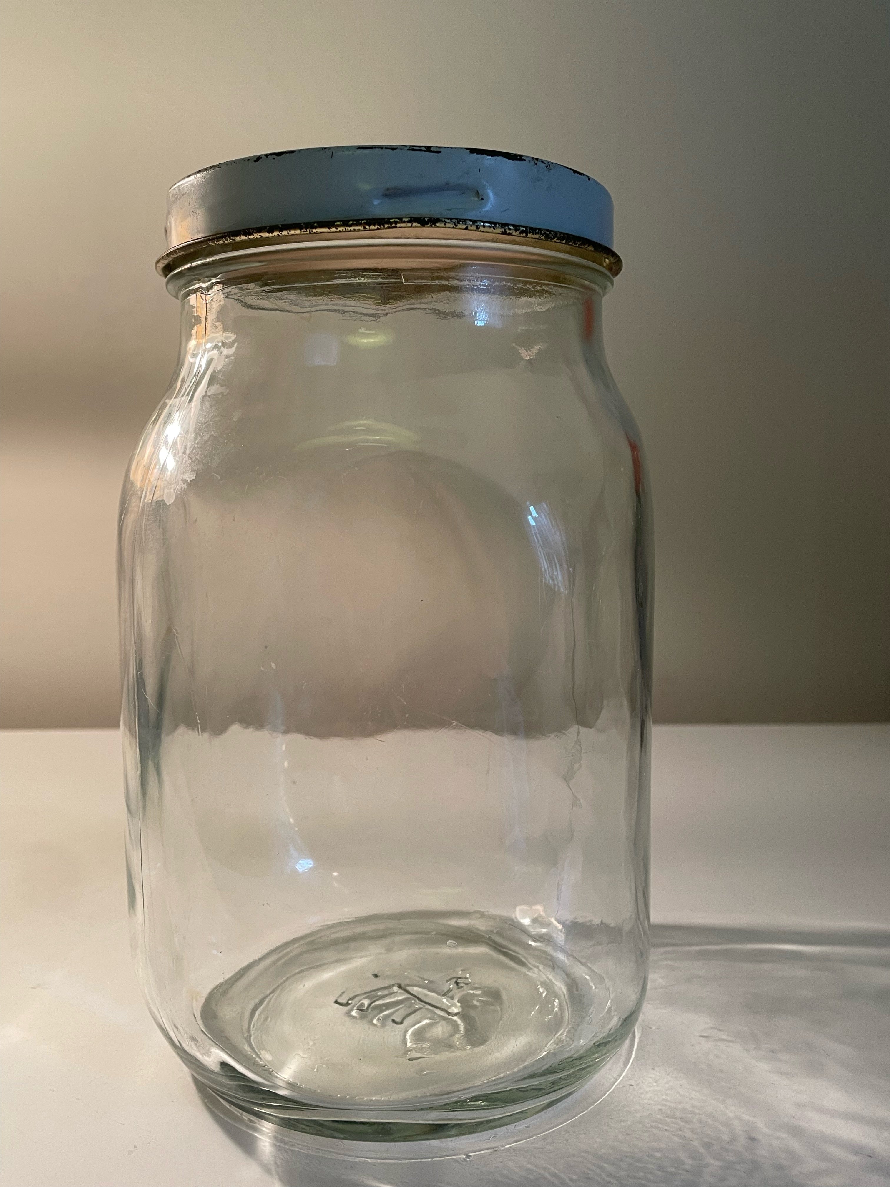 Antik / vintage stor glasburk från Finska Rihimäki. 2-3 liter.