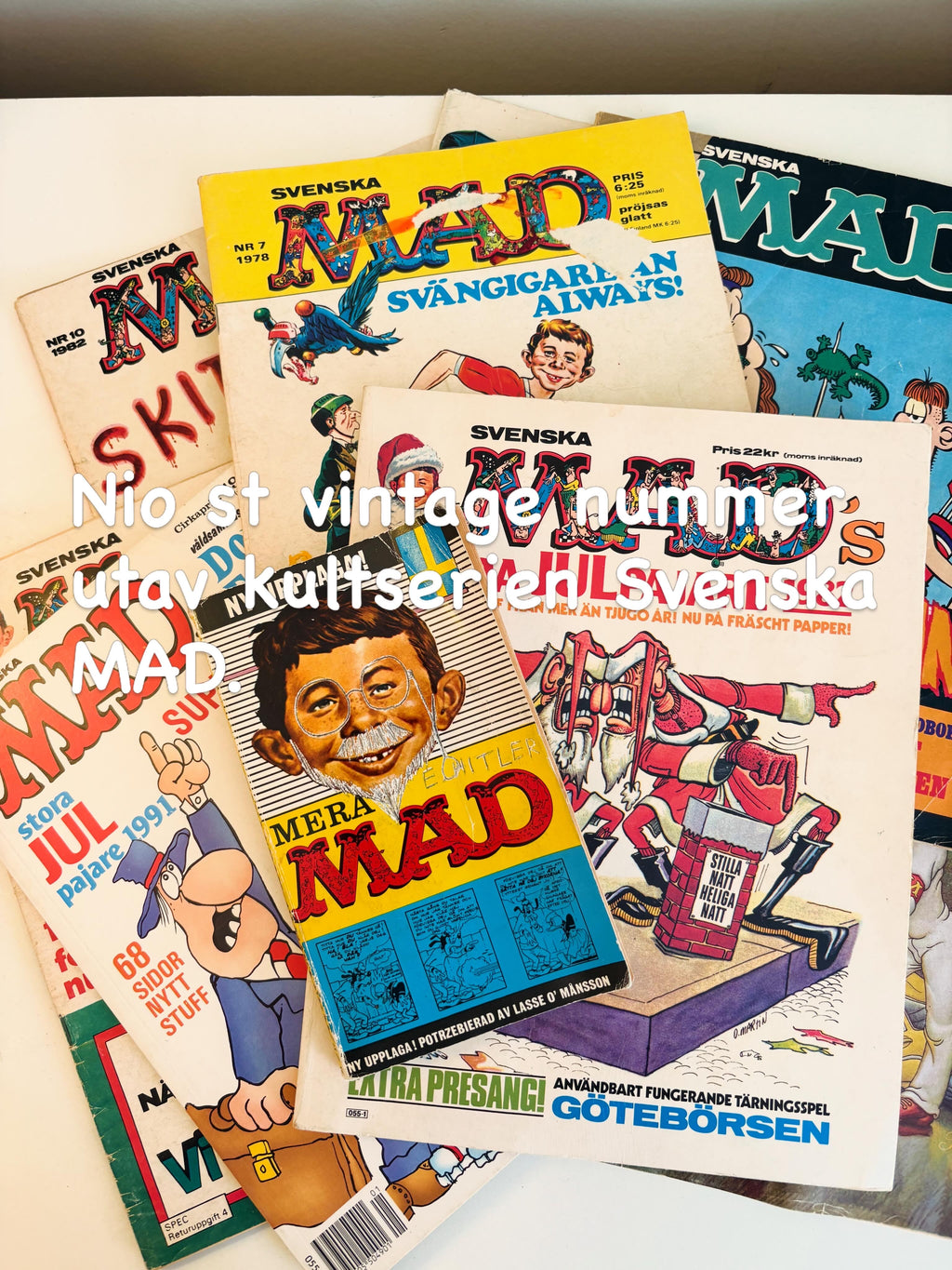 Tio st vintage seriealbum av Svenska MAD.
