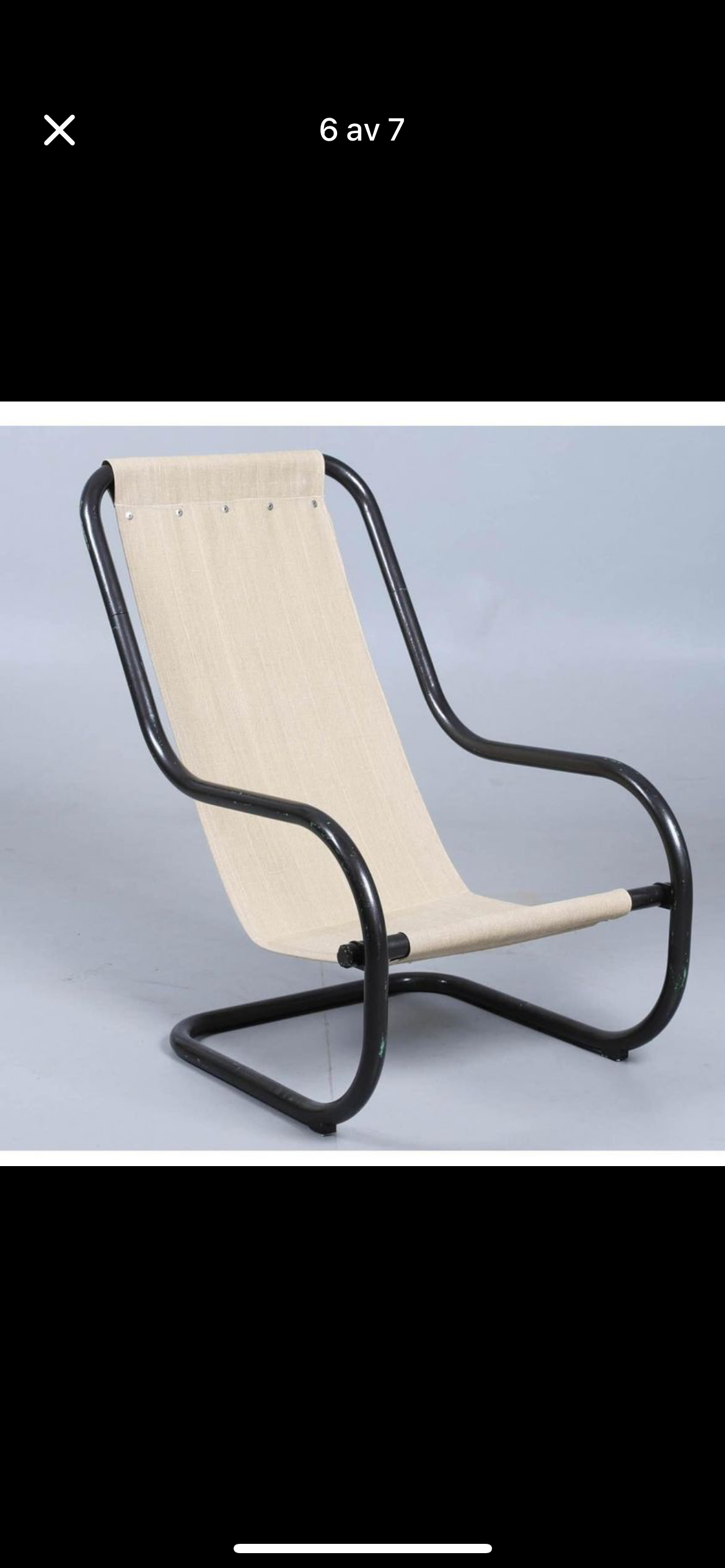 Fin vintage stålrörsfåtölj från 1968 ” Lammhults S70-6 designad utav Börge Lindau och Bo Lindecrantz.
