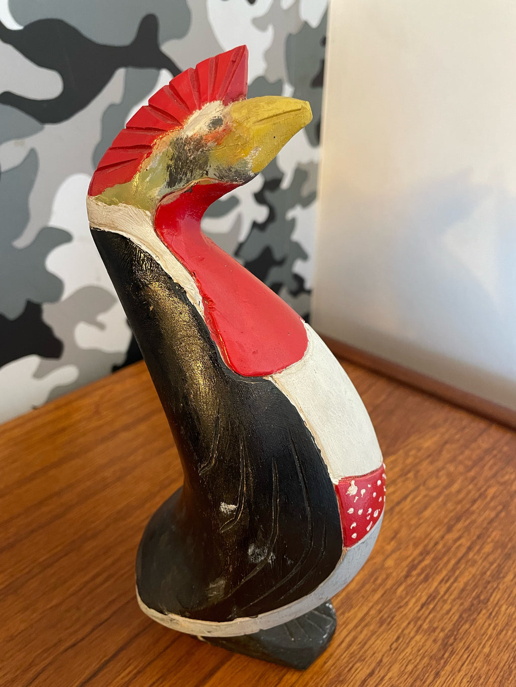 Udda antik Dala tupp från Rättvik i fint skick.