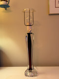 Vacker vintage bordslampa i glas 1950/60 tal, ca 45 cm hög.