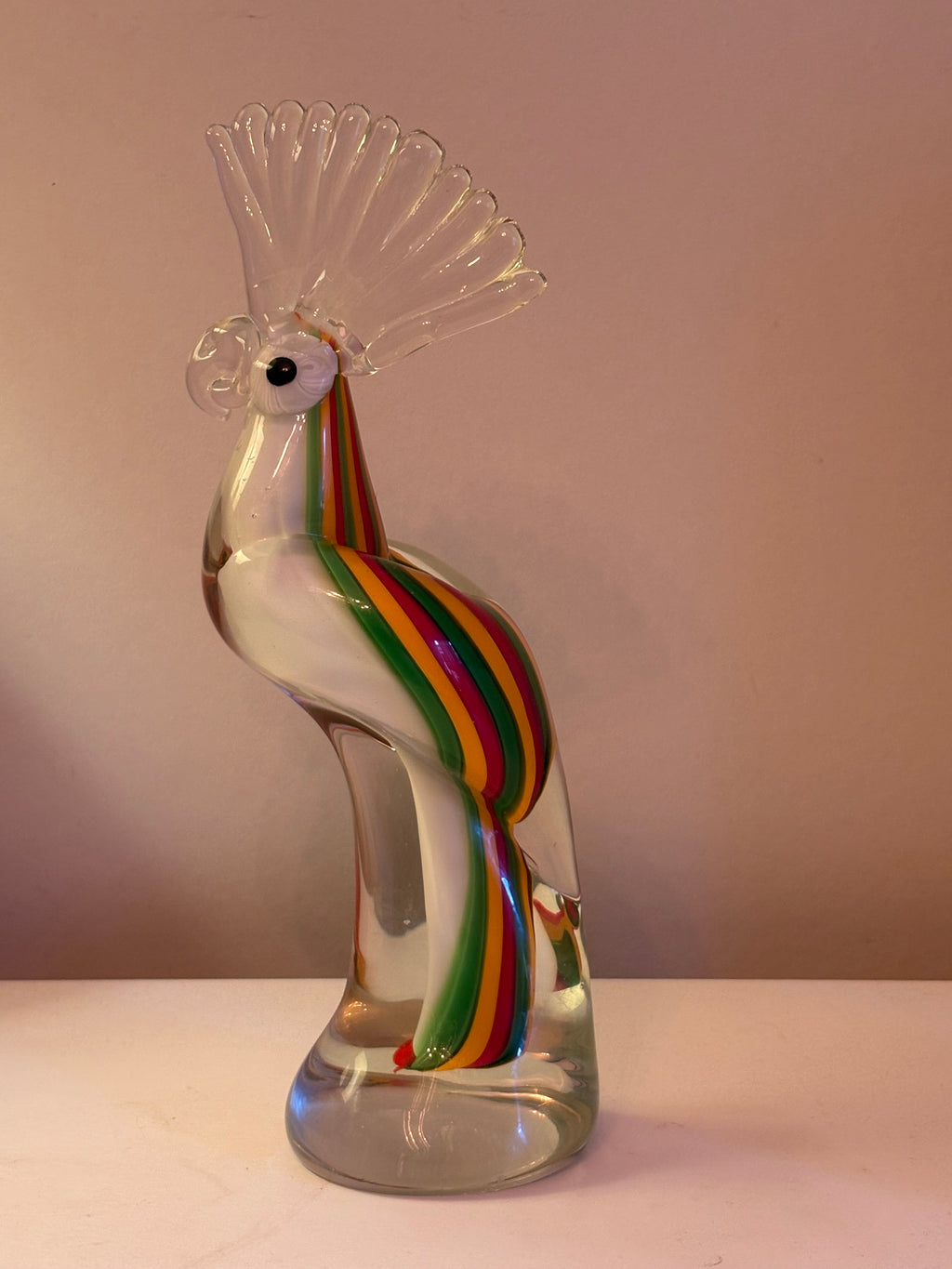 Vacker vintage glaskonst från Muurano glas i Venedig i nyskick.