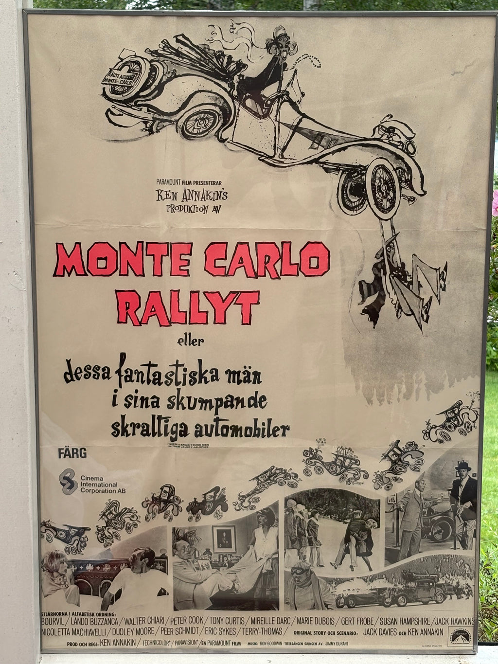 Original Movie Poster från filmen Monte Carlo Rallyt 1960/70 tal.