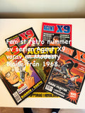 Fem st retro Agent X9 varav Agent Modesty Blaise från 1968.
