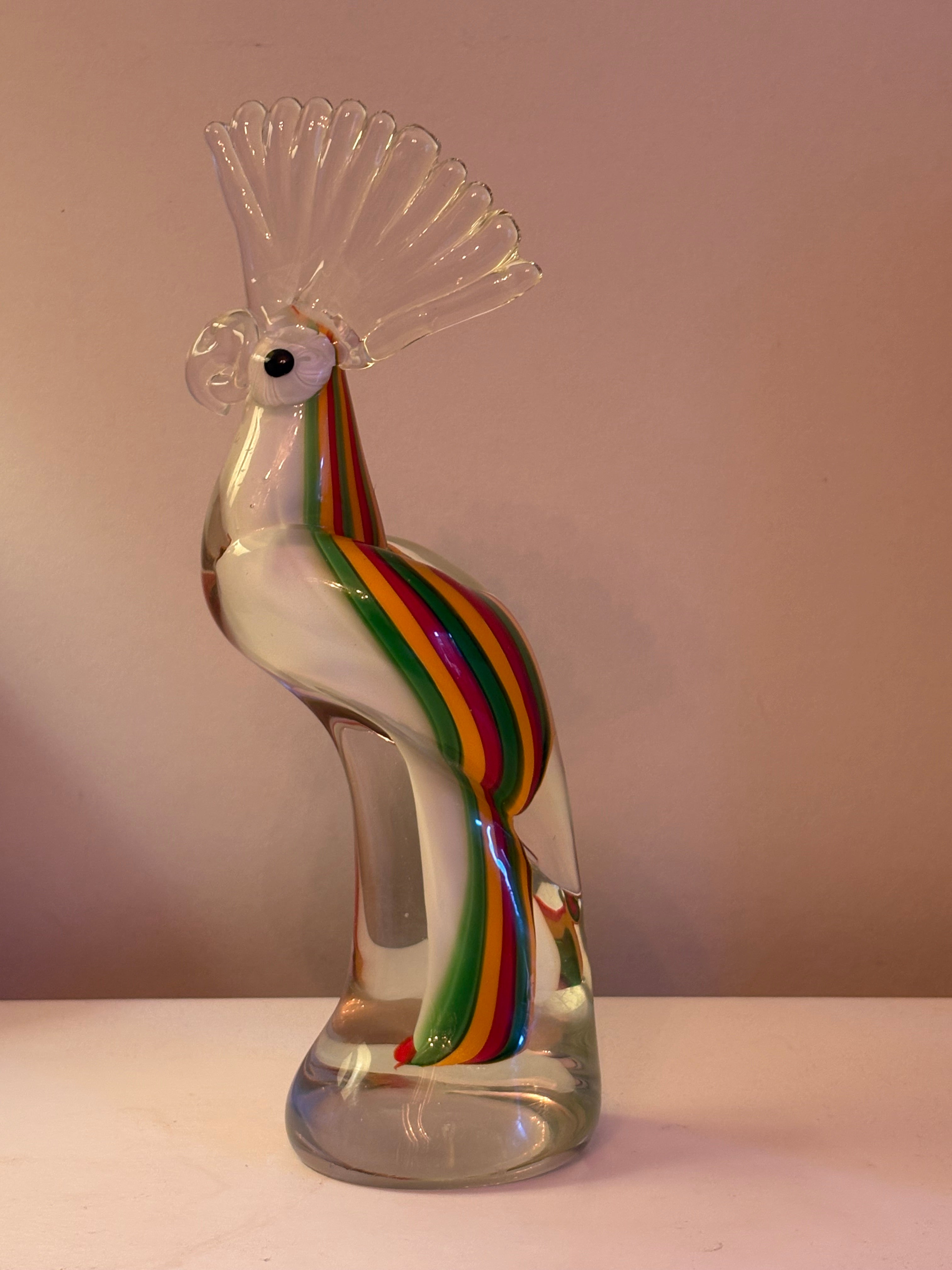 Vacker vintage glaskonst från Muurano glas i Venedig i nyskick.