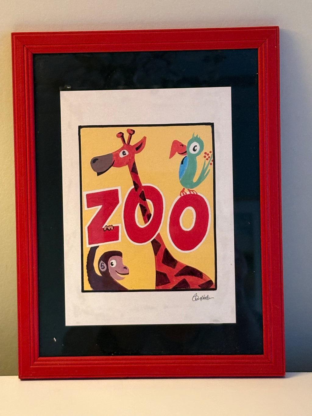 Kul och cool godistavla ”Zoo” signerad Tommy Hallgren i fint skick.