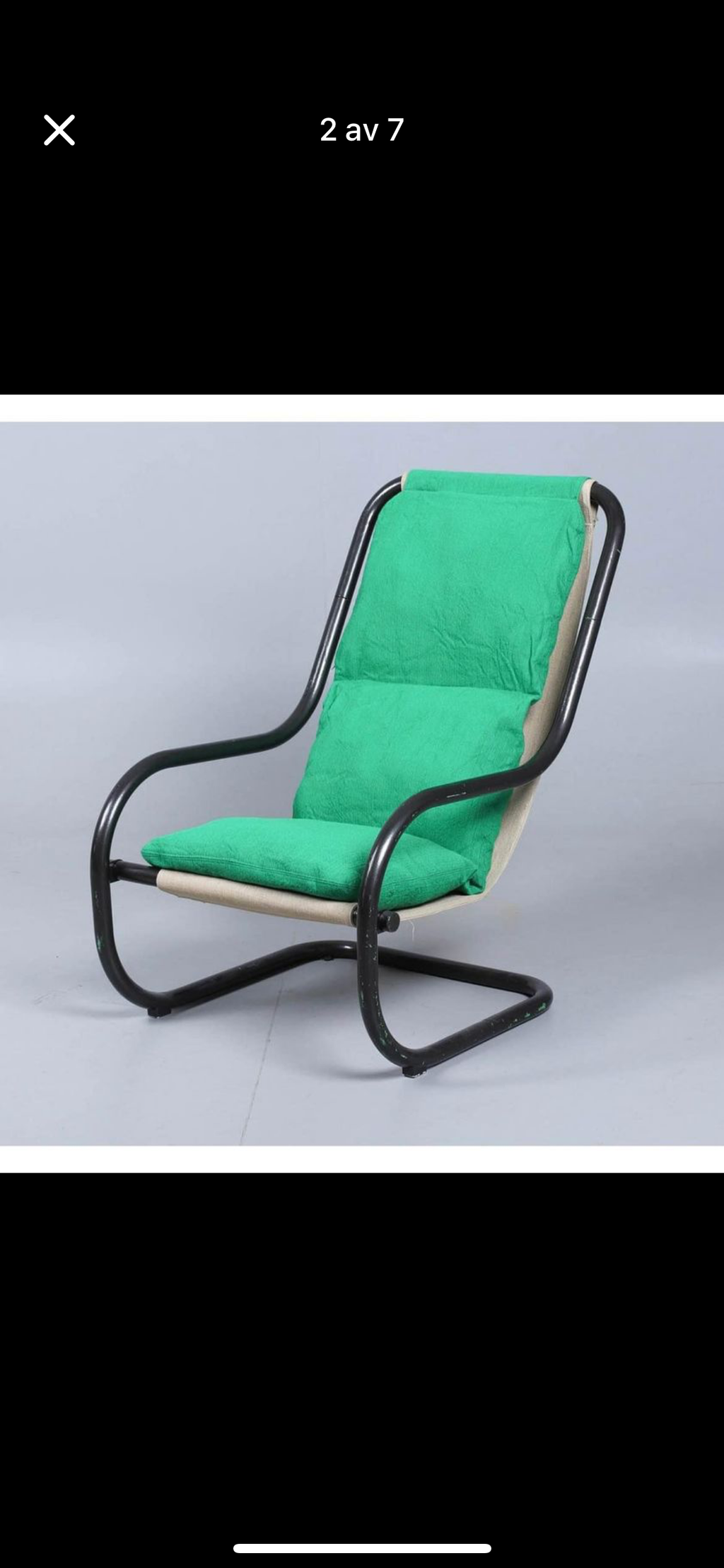 Fin vintage stålrörsfåtölj från 1968 ” Lammhults S70-6 designad utav Börge Lindau och Bo Lindecrantz.