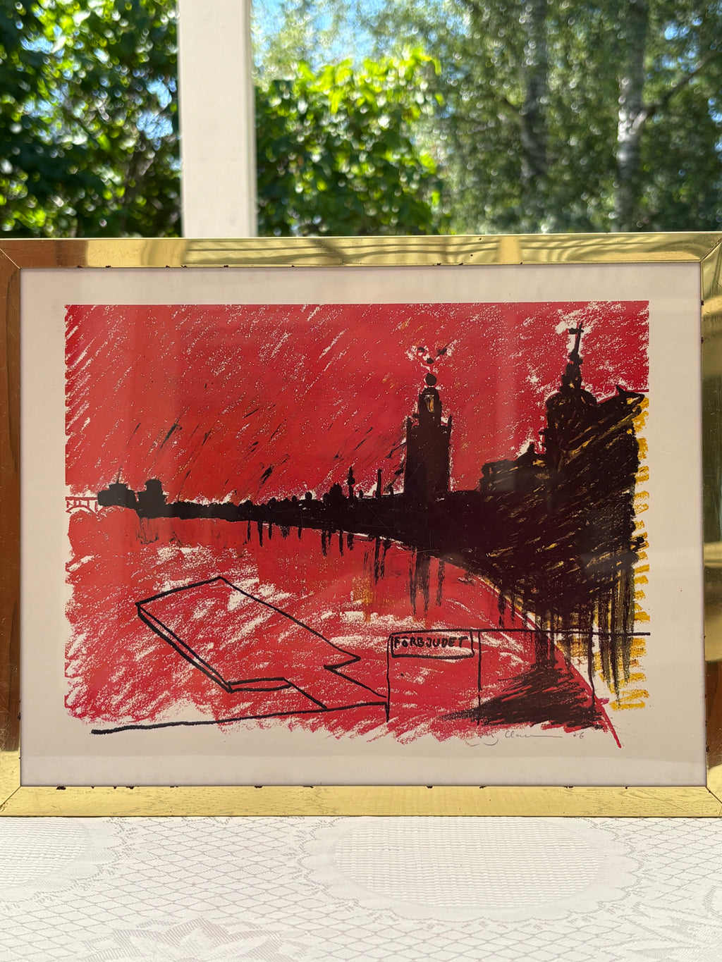 Fyra st vackra grafiska blad med fina motiv från Stockholm i nyskick.