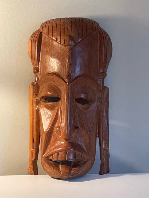 Fin vintage autentisk Afrikansk ansiktsmask i trä.