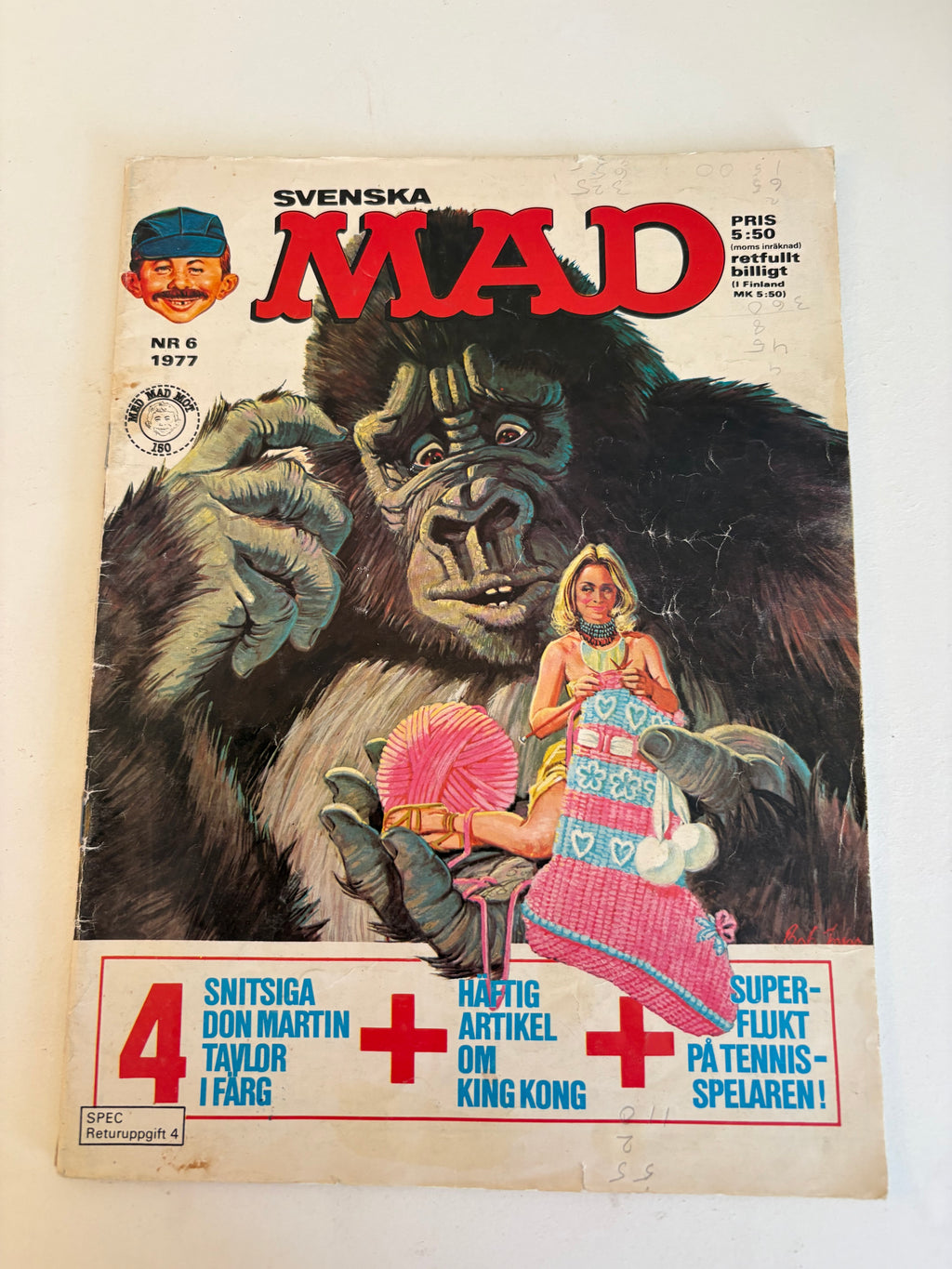 Tio st vintage seriealbum av Svenska MAD.