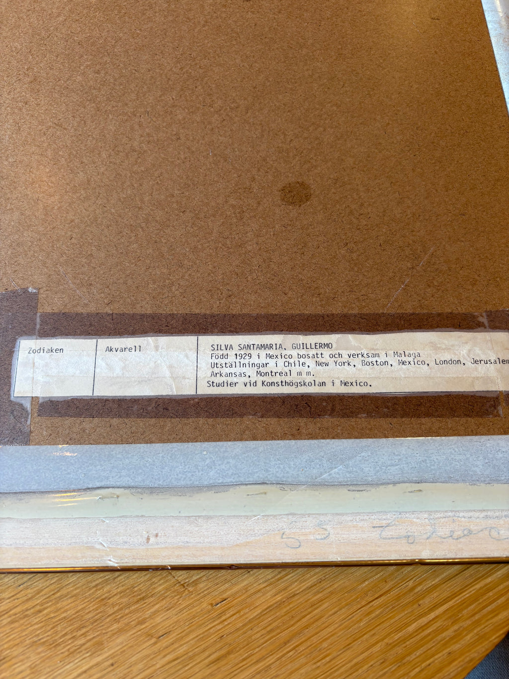 Akvarellen Los signos del zodiaco utav konstnären Guillermo Silvia Santamaria.