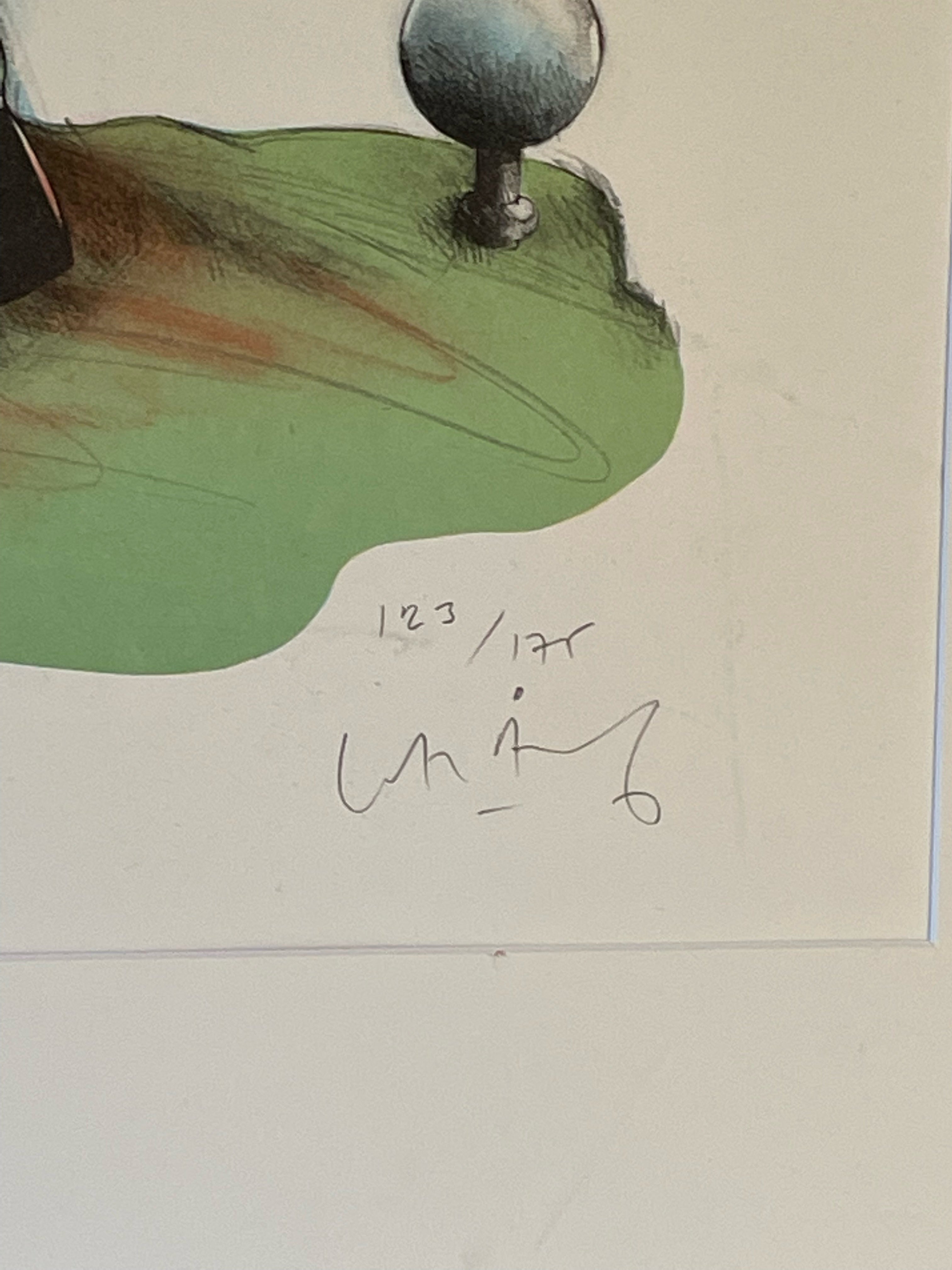 Litografi utav Lasse Åberg 123/175 , signerad.