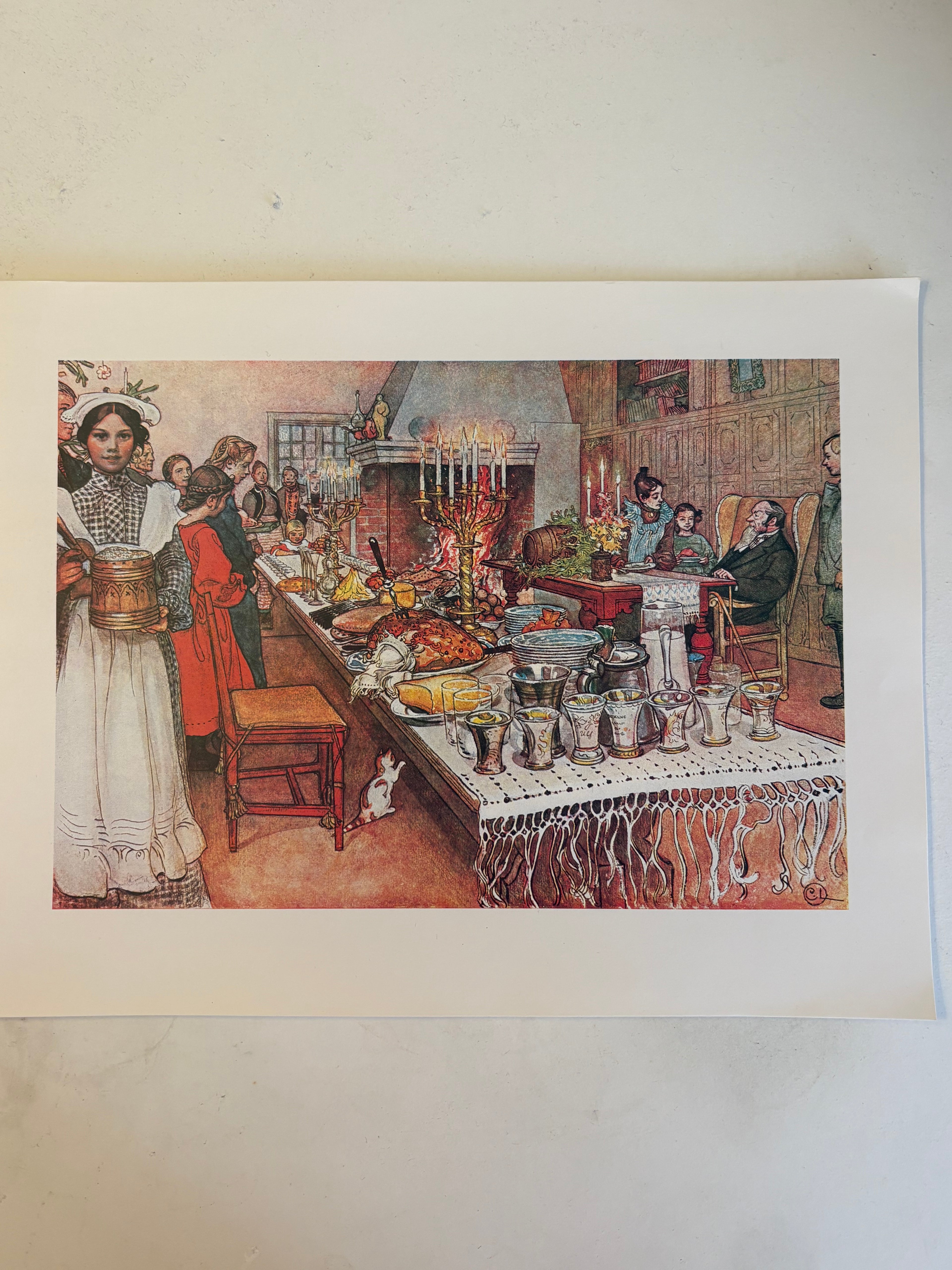 Fyra st vackra reproduktioner utav Carl Larsons verk.