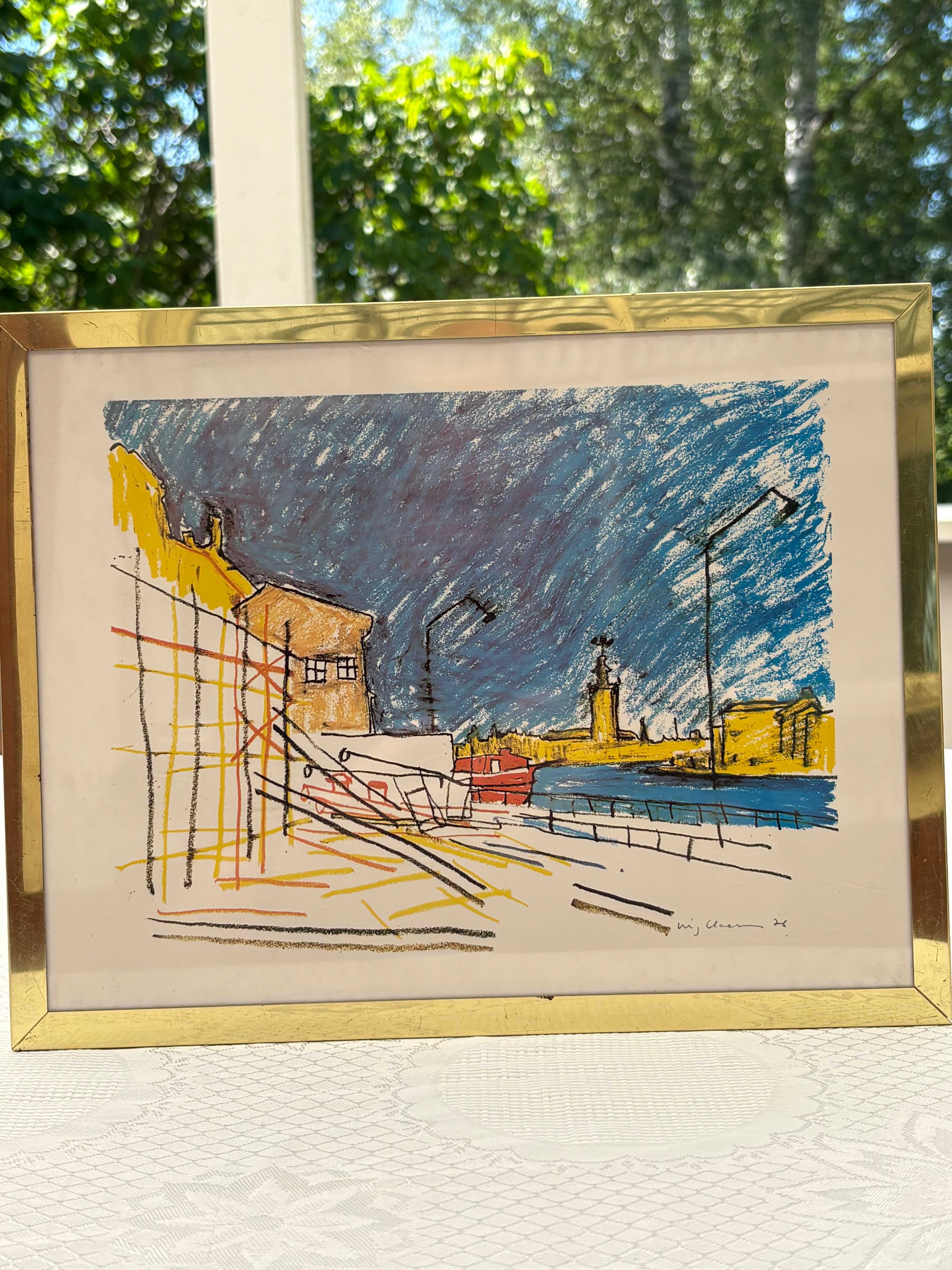 Fyra st vackra grafiska blad med fina motiv från Stockholm i nyskick.