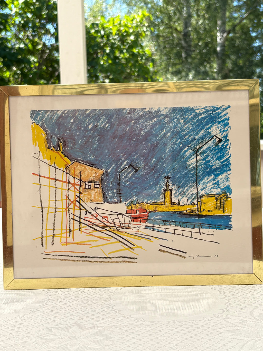 Fyra st vackra grafiska blad med fina motiv från Stockholm i nyskick.